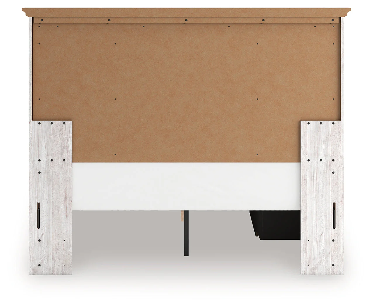 Makidern Whitewash Queen Panel Bed with Storage, Dresser and Mirror - Image 13