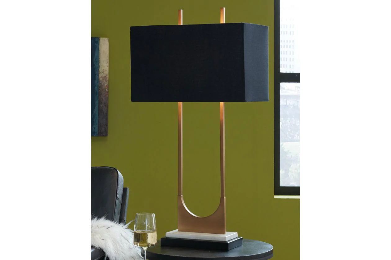 Malana Brass Finish Table Lamp - Image 4