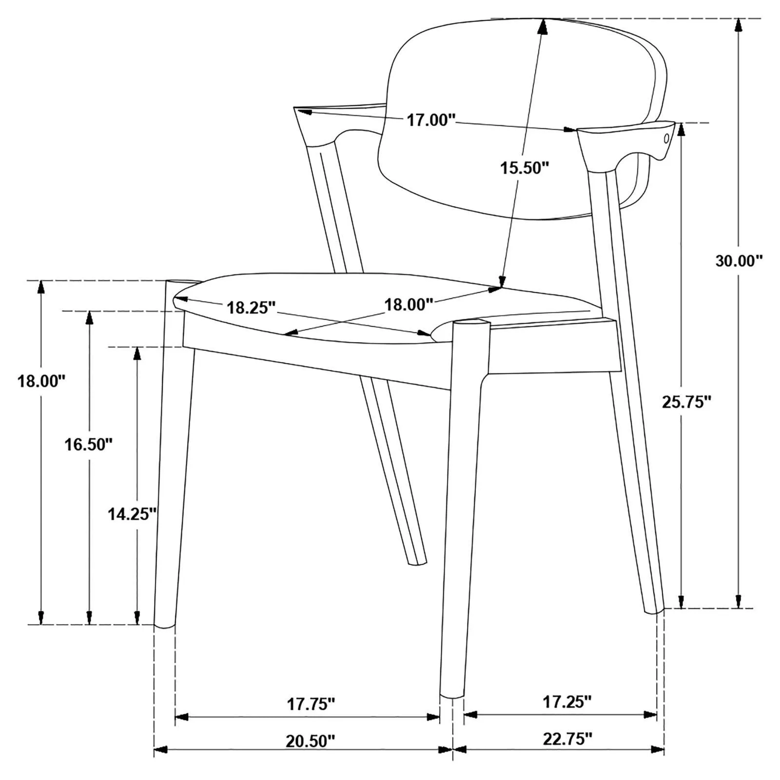 Malone Dark Walnut/Gray 5-Piece Dining Set - Image 8