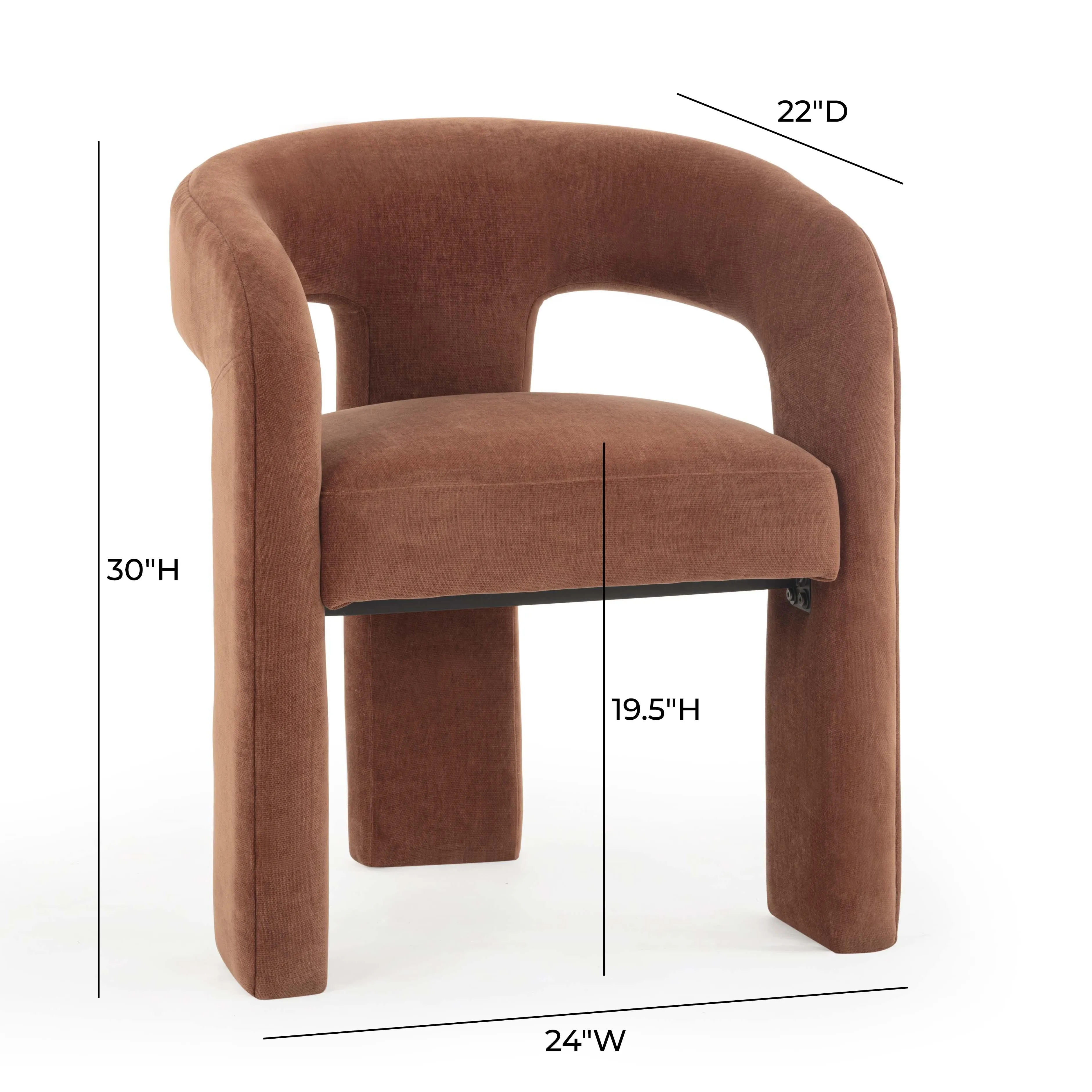 Malone Performance Chenille Dining Chair - Image 5