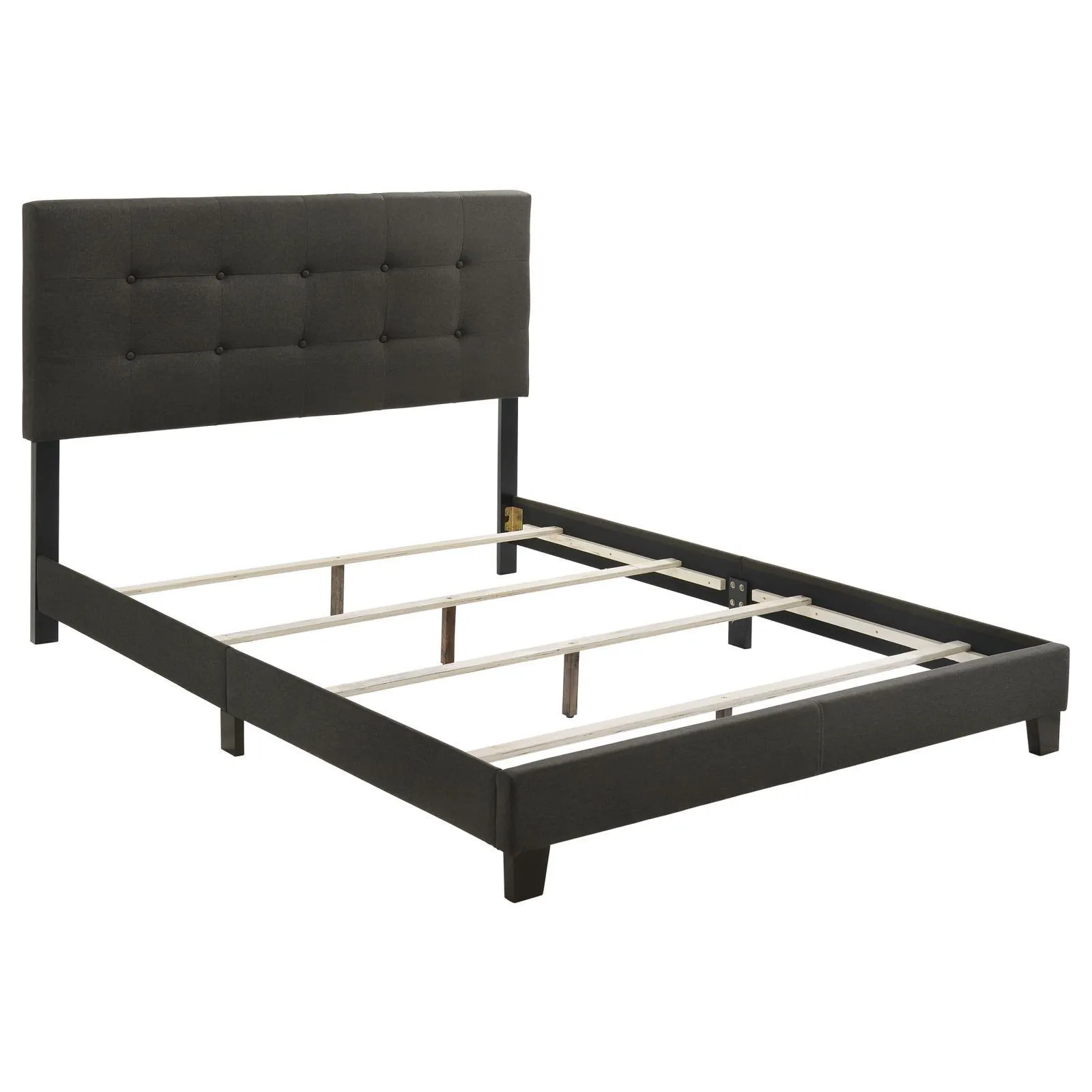Mapes Charcoal Upholstered Tufted Full Bed - Image 2