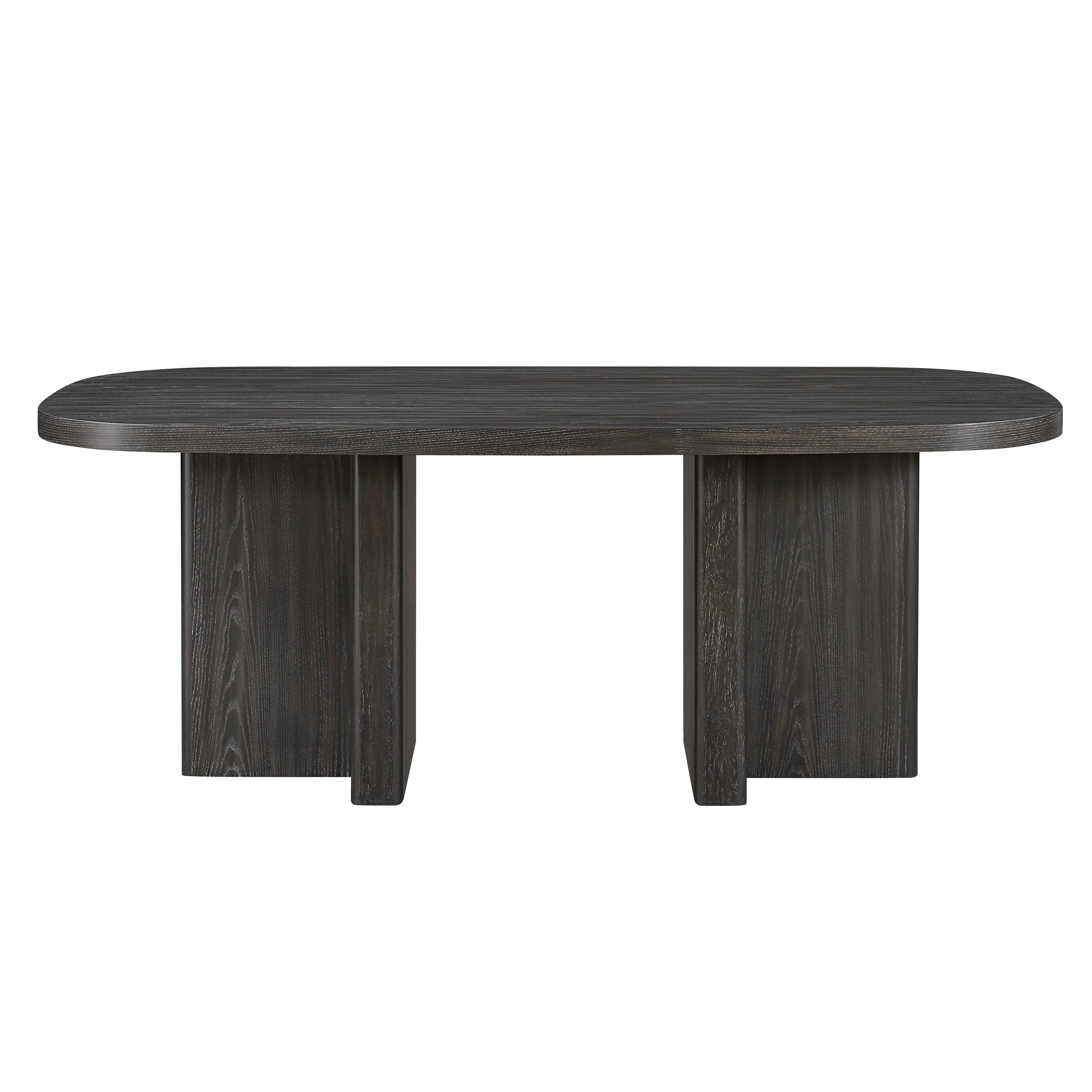 Marais Ebony/Light Gray Boucle 6-Piece 82" Dining Set - Image 2