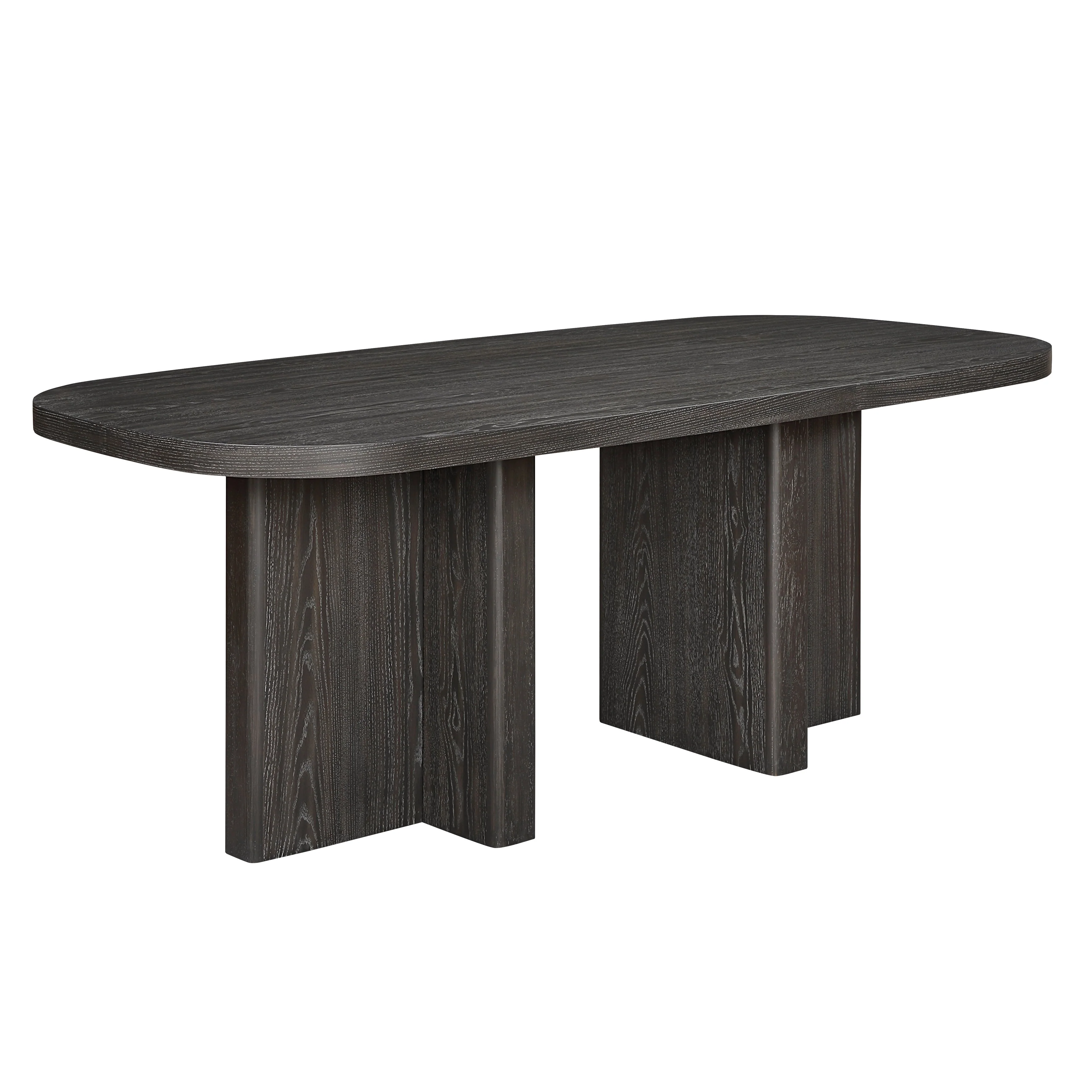 Marais Ebony/Orange Boucle 6-Piece 82" Dining Set - Image 3