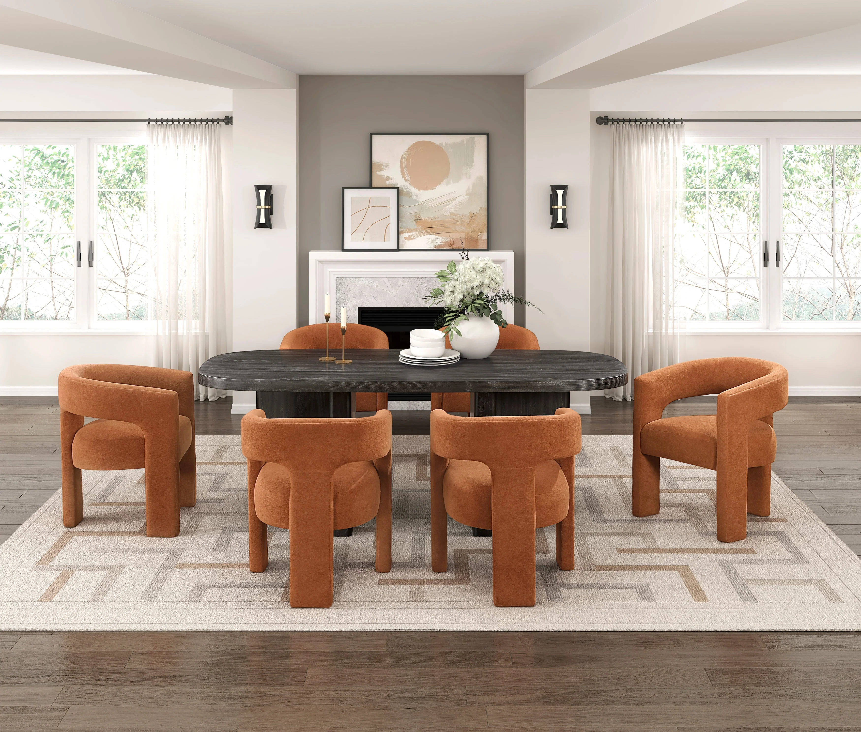 Marais Orange Side Chair, Set of 2 - Image 9
