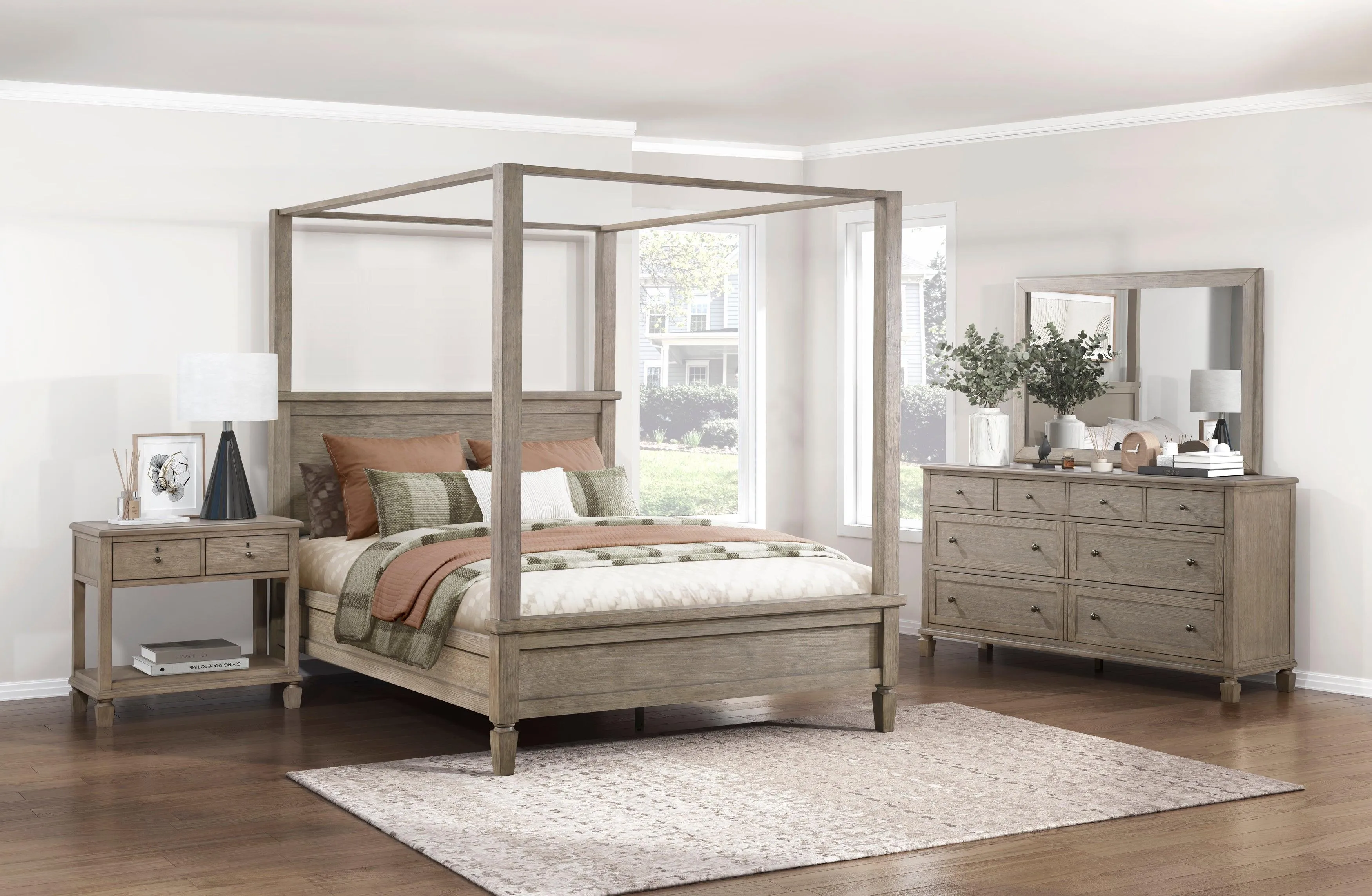 Marceline Gray Oak Nightstand - Image 5