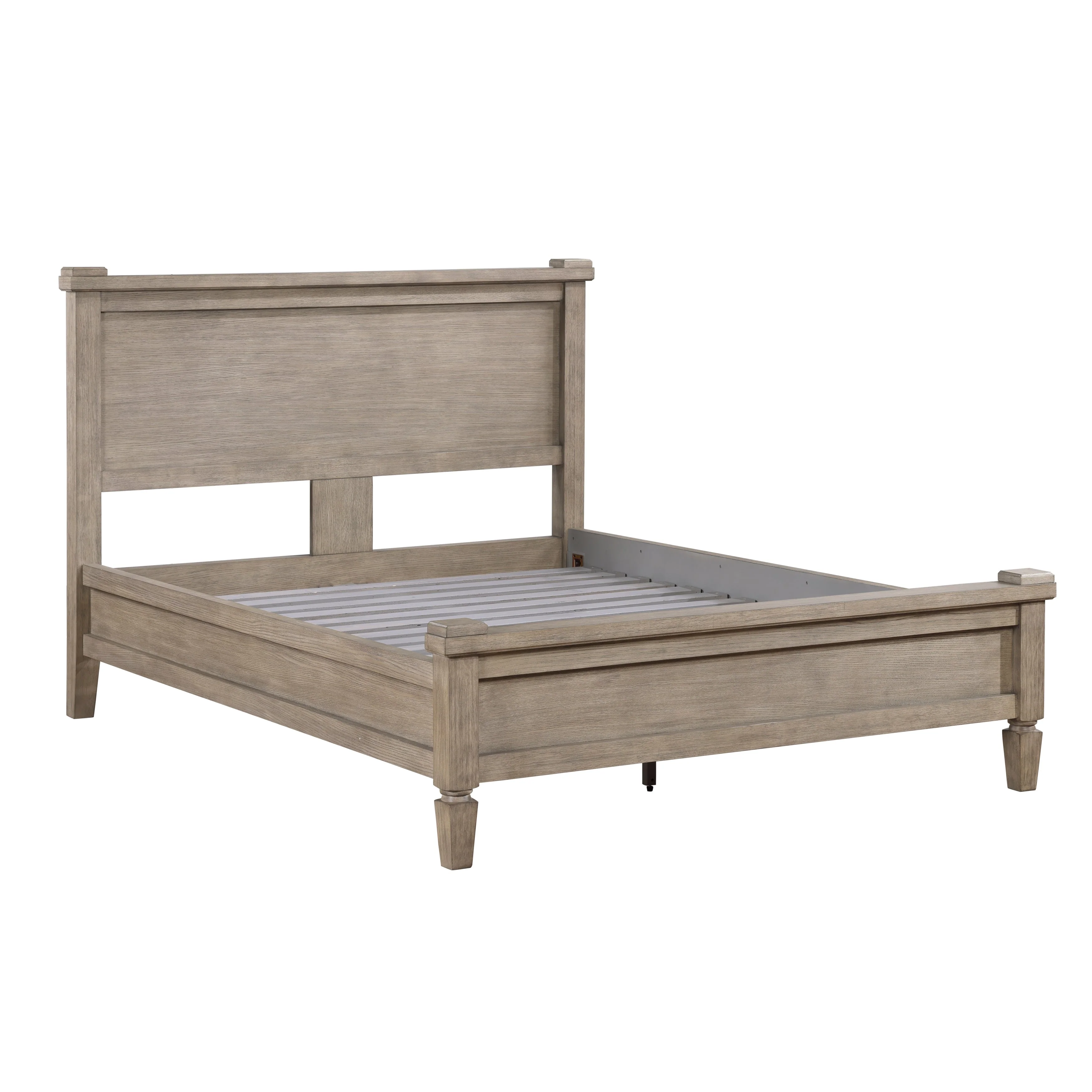Marceline Gray Oak Queen Canopy Platform Bed - Image 7