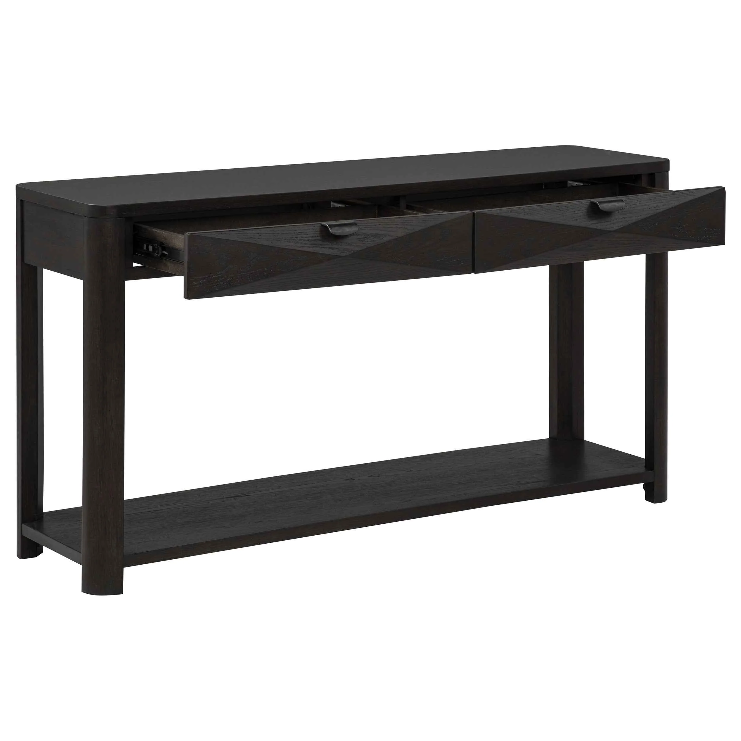 Marcelo Coffee Sofa Console Table with 2 Drawers and Shelf - Image 2