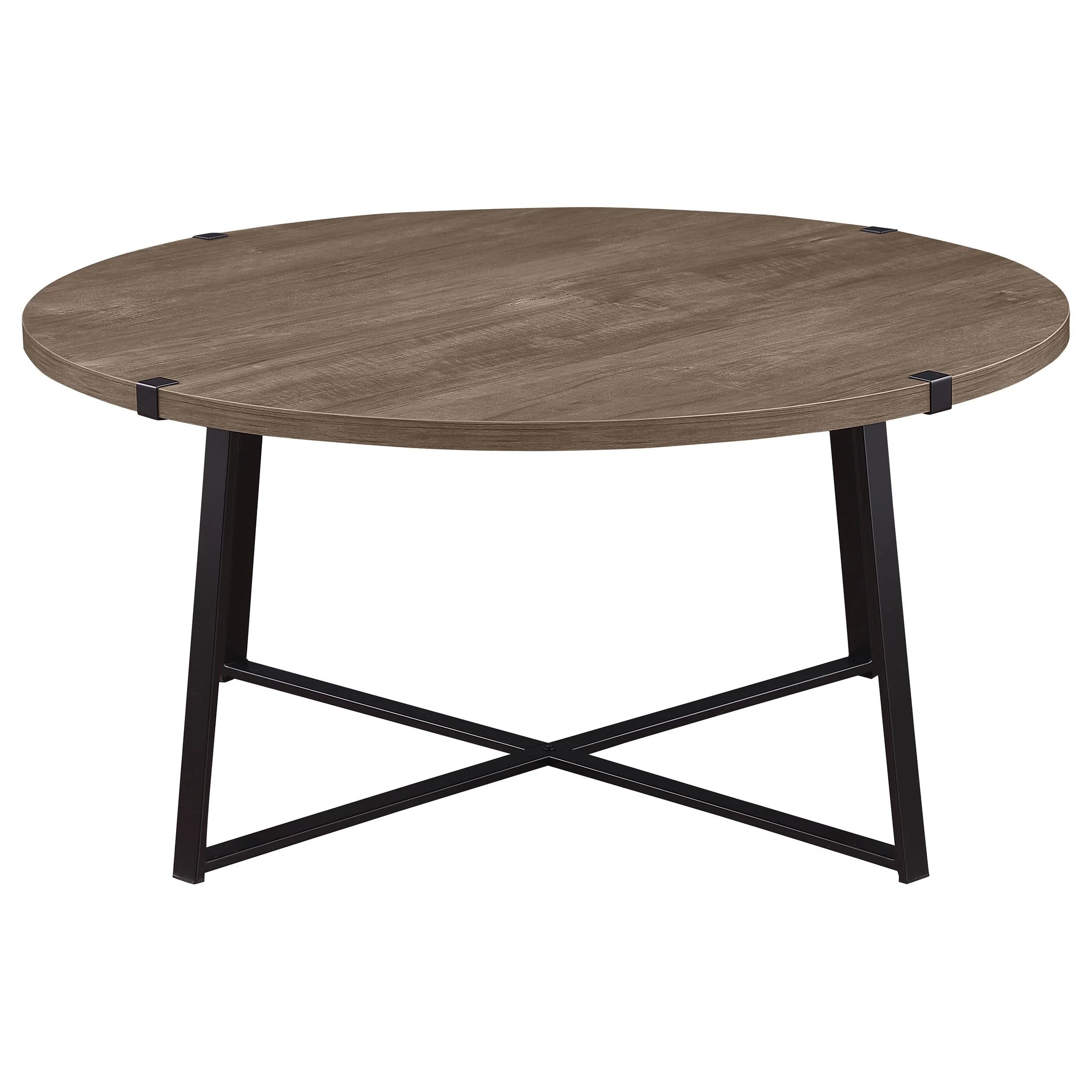 Marcus Light Brown 2-Piece Round Coffee and End Table Set - Image 4
