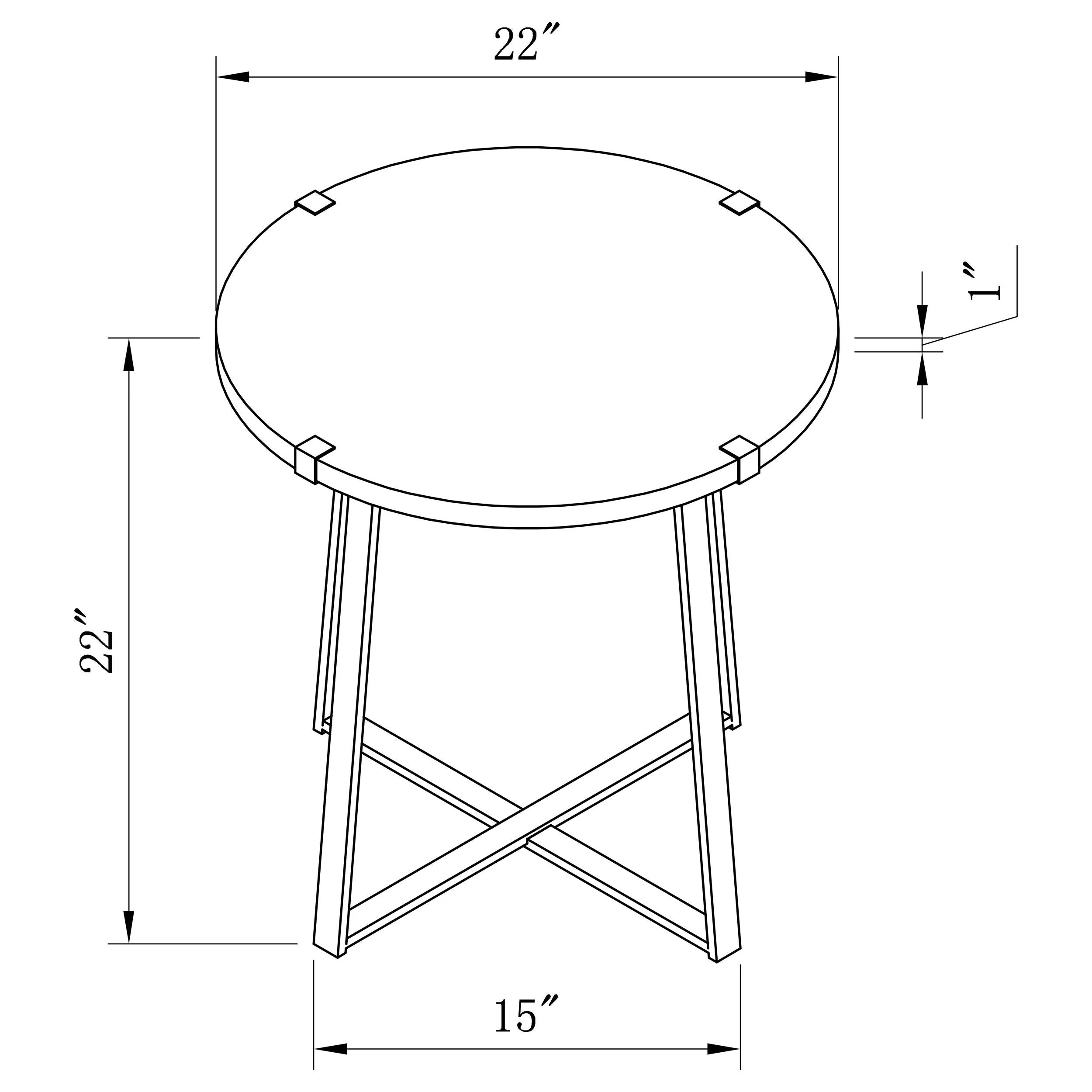 Marcus Light Brown 2-Piece Round Coffee and End Table Set - Image 9