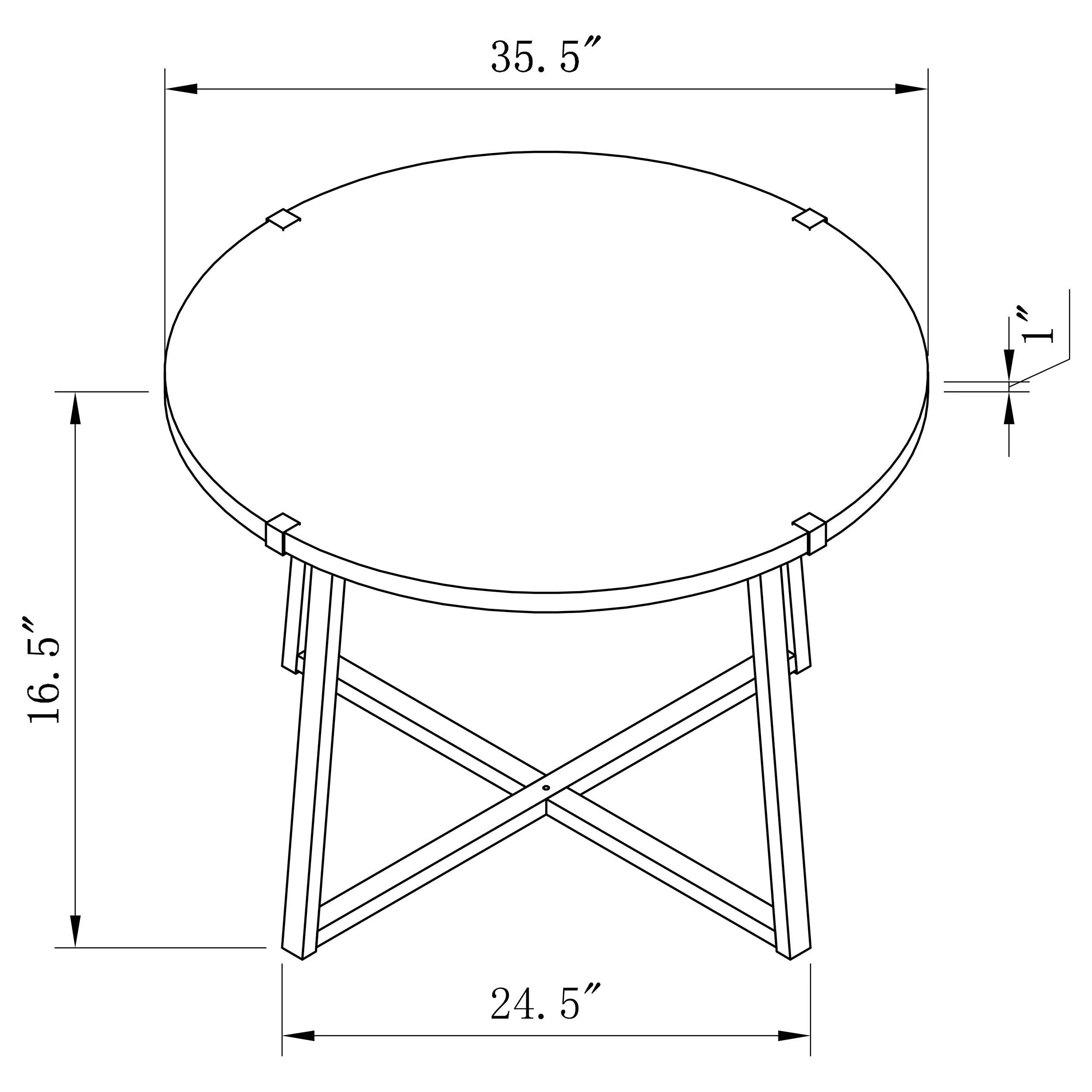 Marcus Light Brown 3-Piece Round Coffee and End Table Set - Image 8