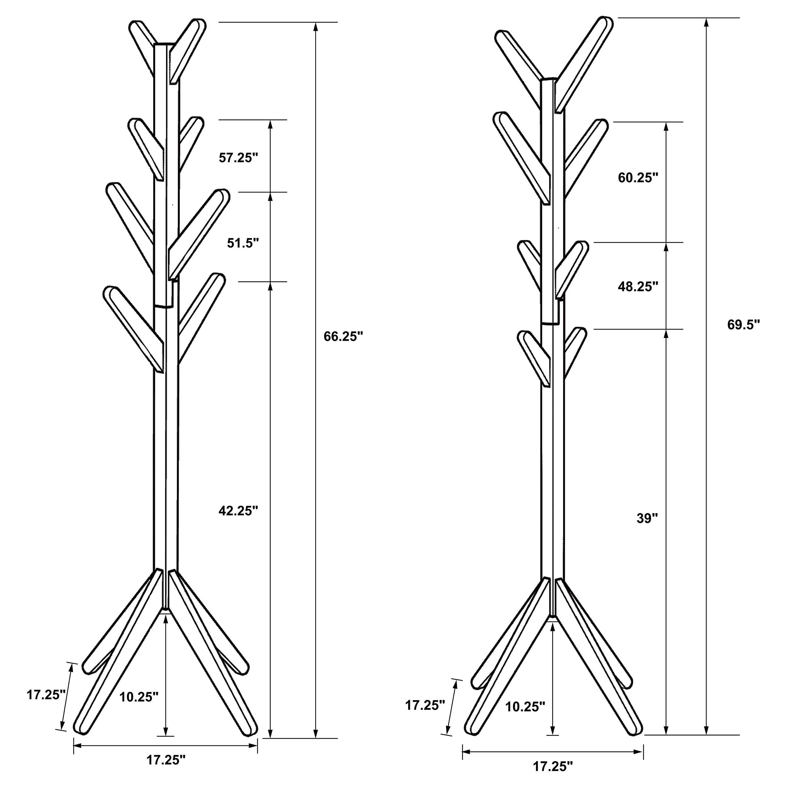 Margaret Black Solid Wood Coat Rack - Image 4