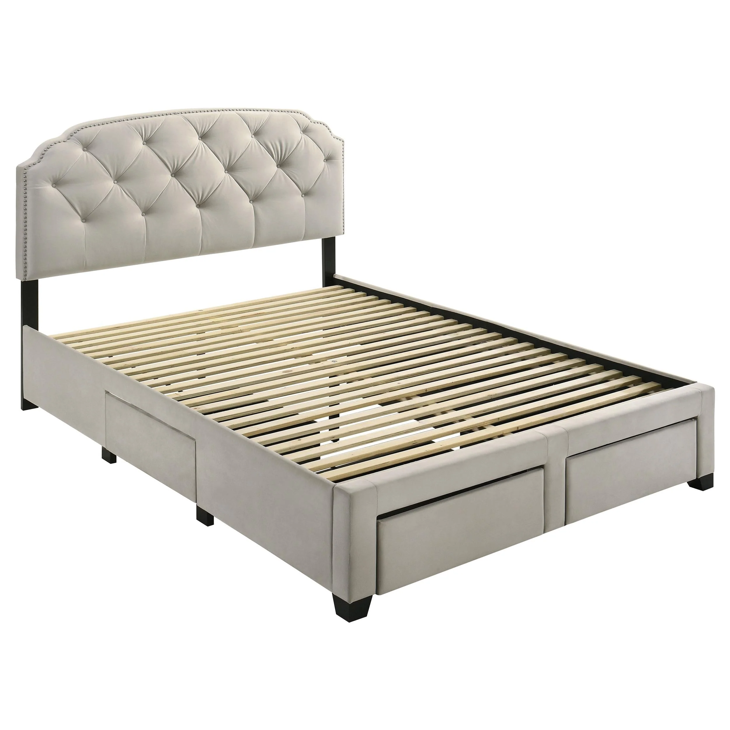 Marianna Cream 4-Drawer Upholstered Full Storage Bed - Image 4