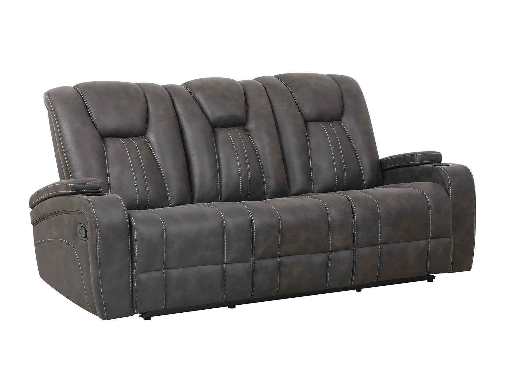 Marlow Charcoal Manual Reclining Sofa - Image 2