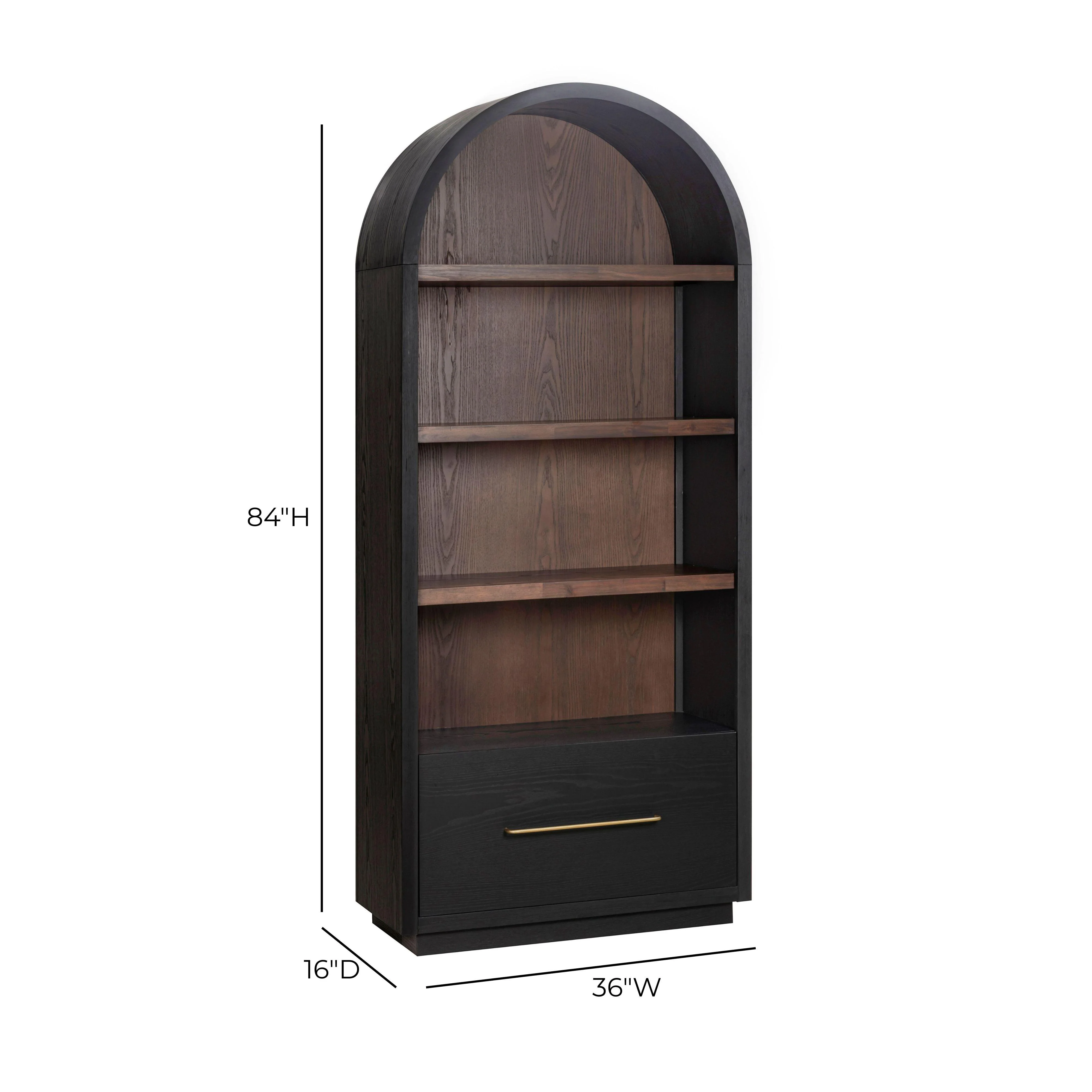 Marlow Wood Bookcase with File Drawer - Image 20