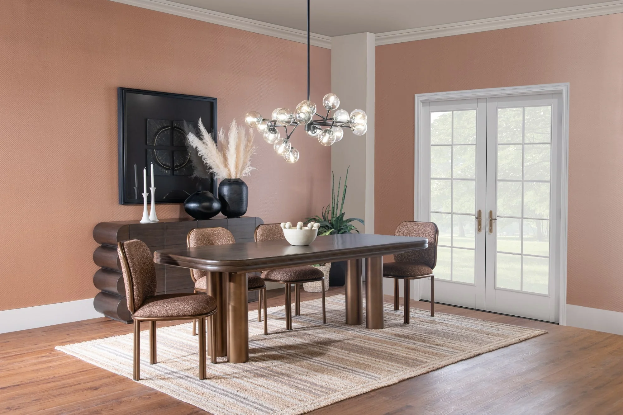 Mataranka Bistre/Brushed Golden Rectangular Dining Table - Image 7