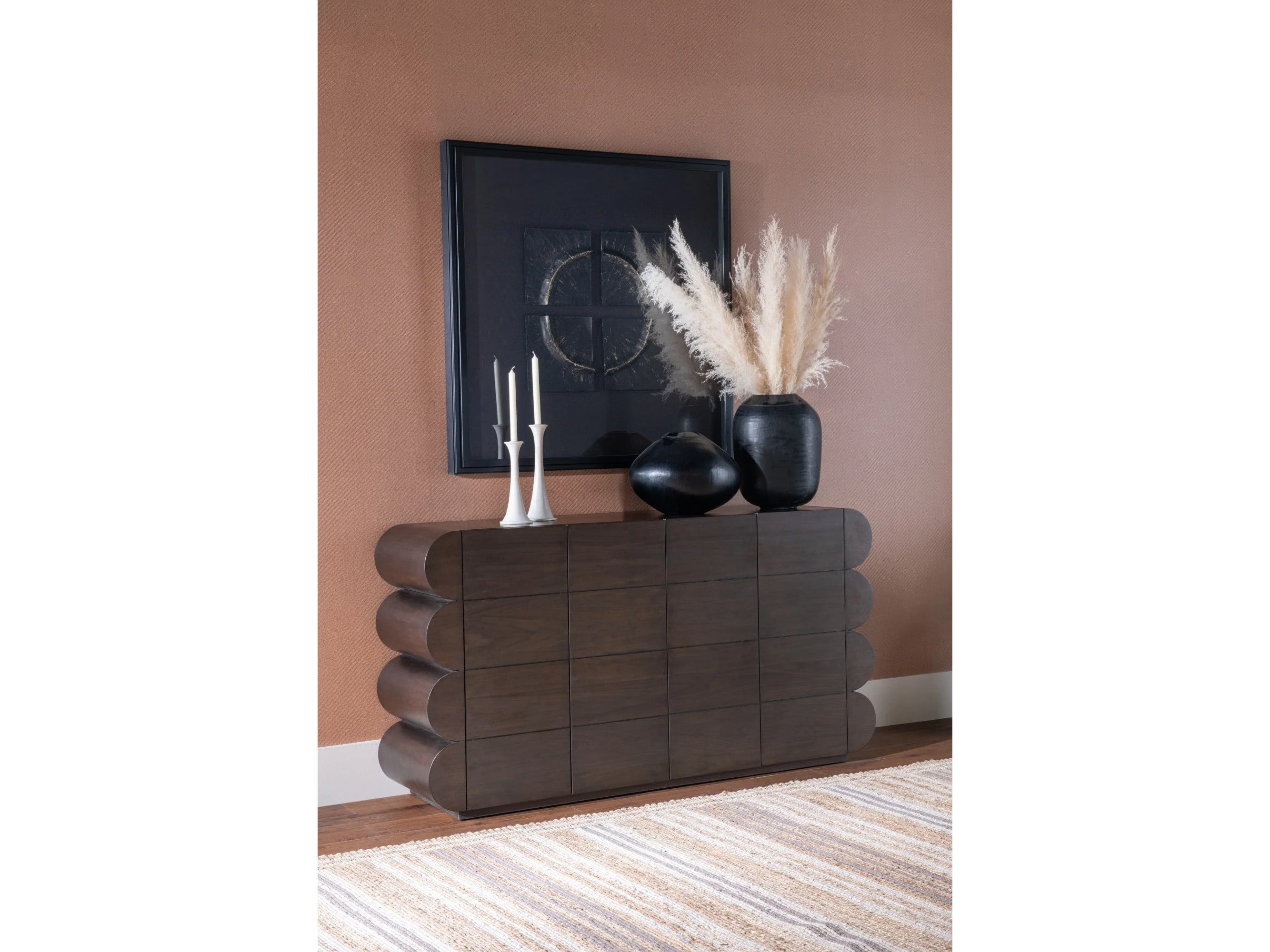 Mataranka Bistre Four Door Walnut Sideboard