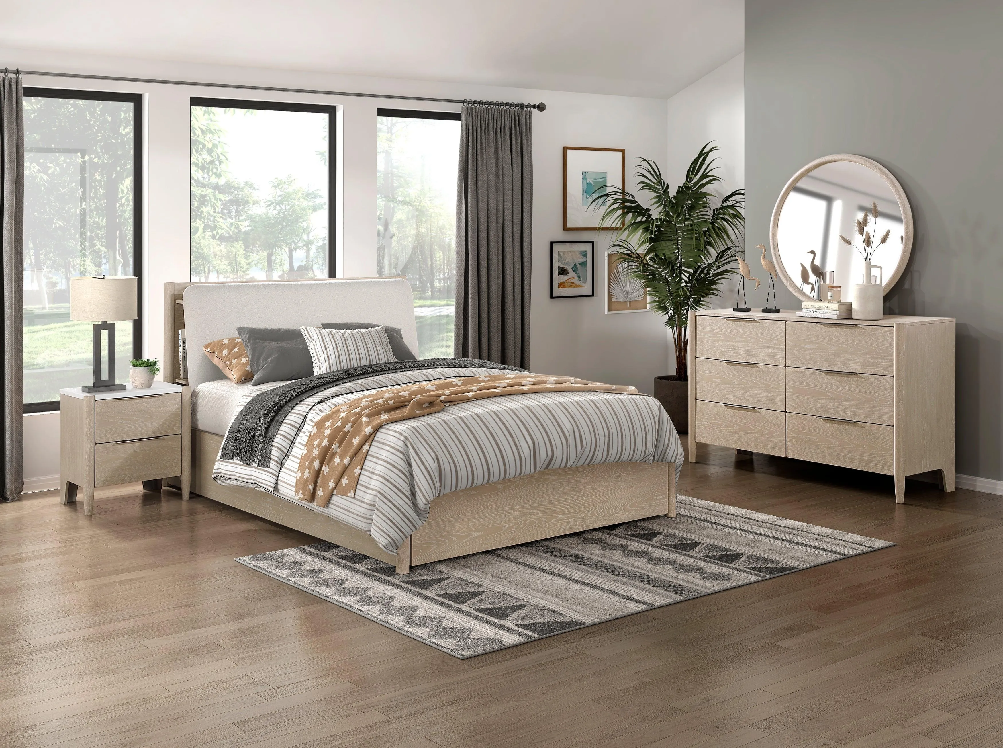 Matteo Light Oak Nightstand - Image 3