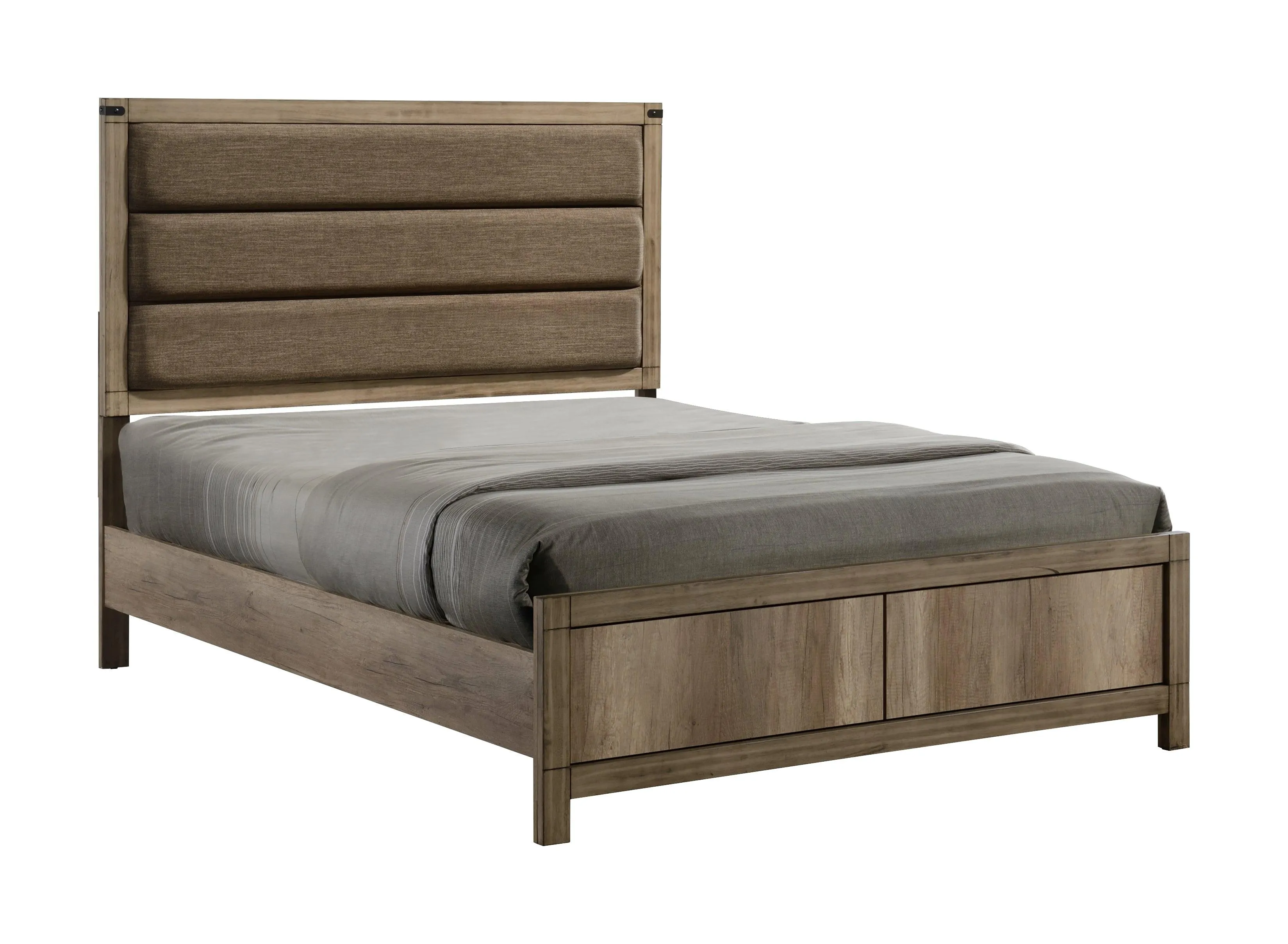Matteo Melamine King Upholstered Panel Bed
