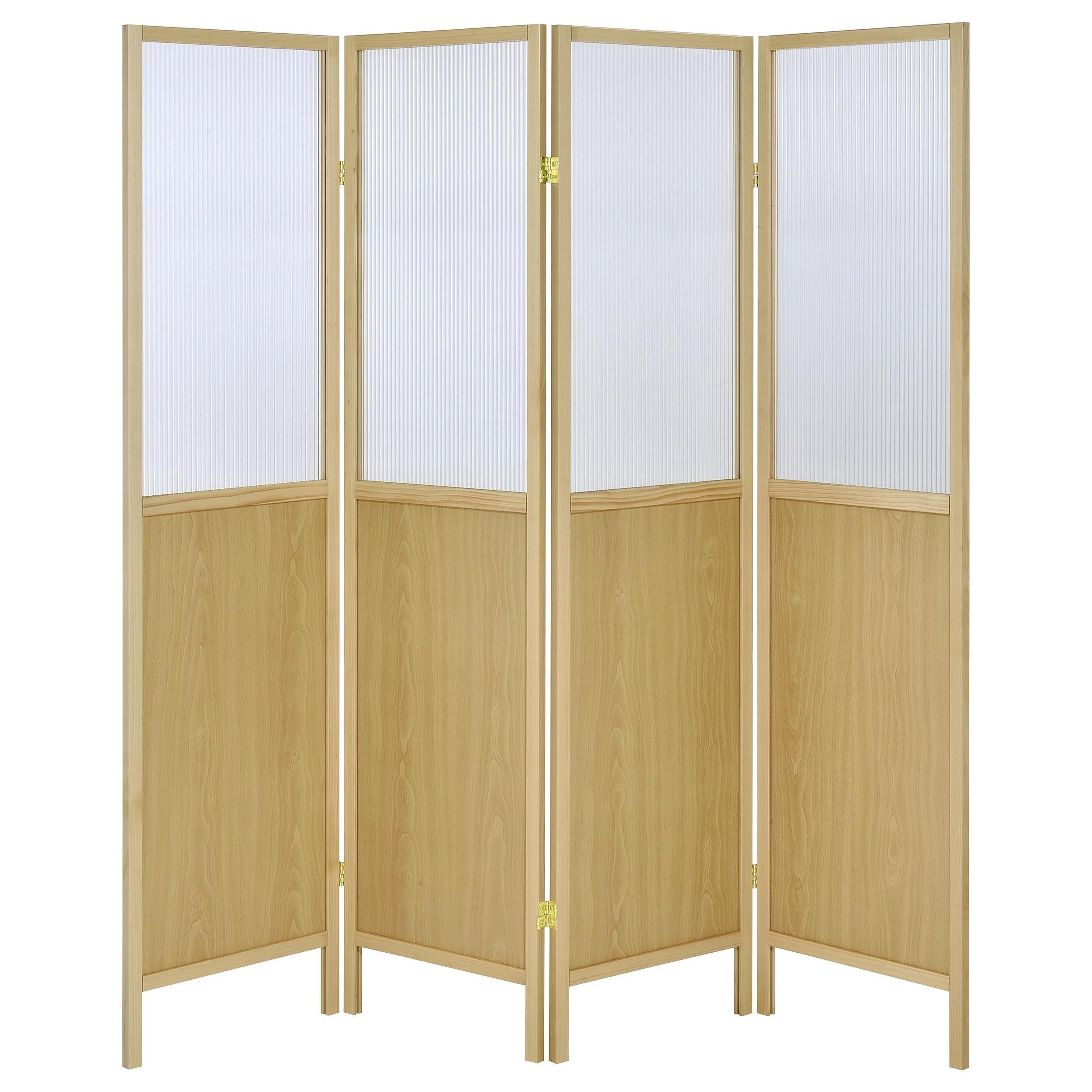 Mattison Natural 4-Panel Room Divider Folding Shoji Screen - Image 2