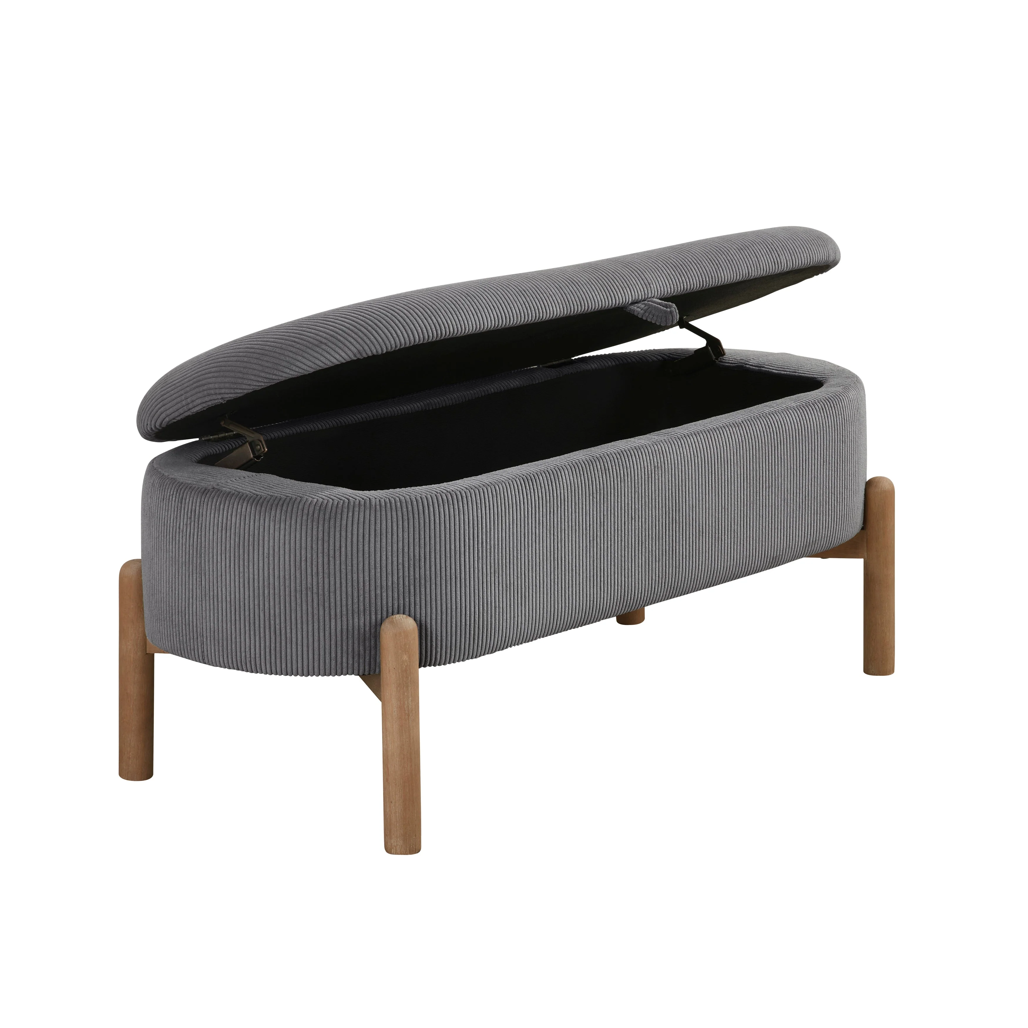 Mavis Gray Lift-Top Storage Bench - Image 5