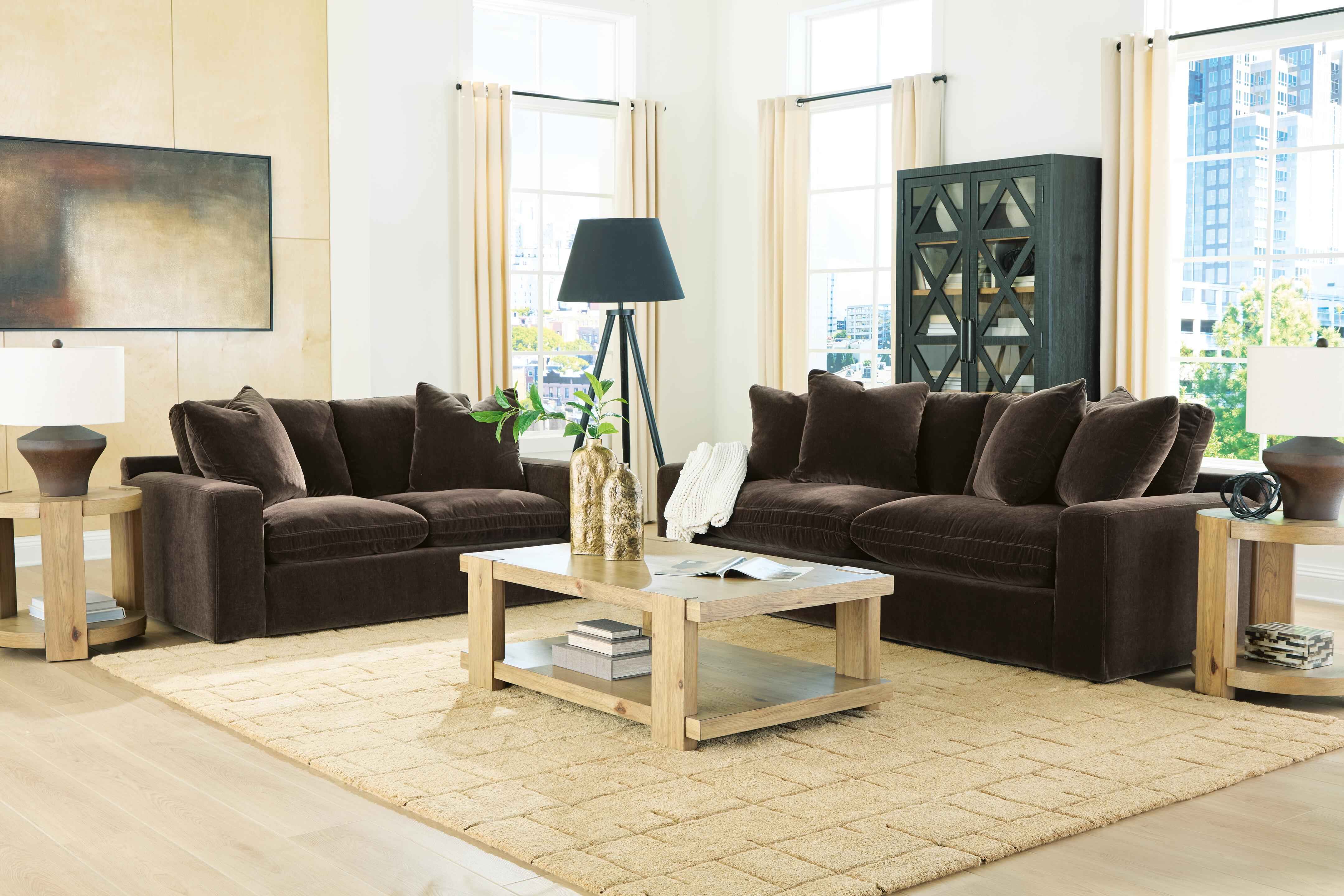 Maxton Heights Bittersweet Sofa and Loveseat - Image 3