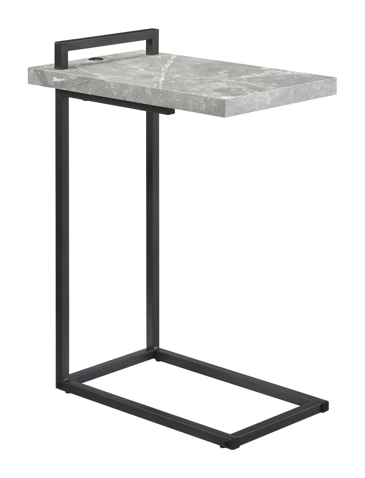 Maxwell Cement/Gunmetal C-Shaped Accent Table - Image 2