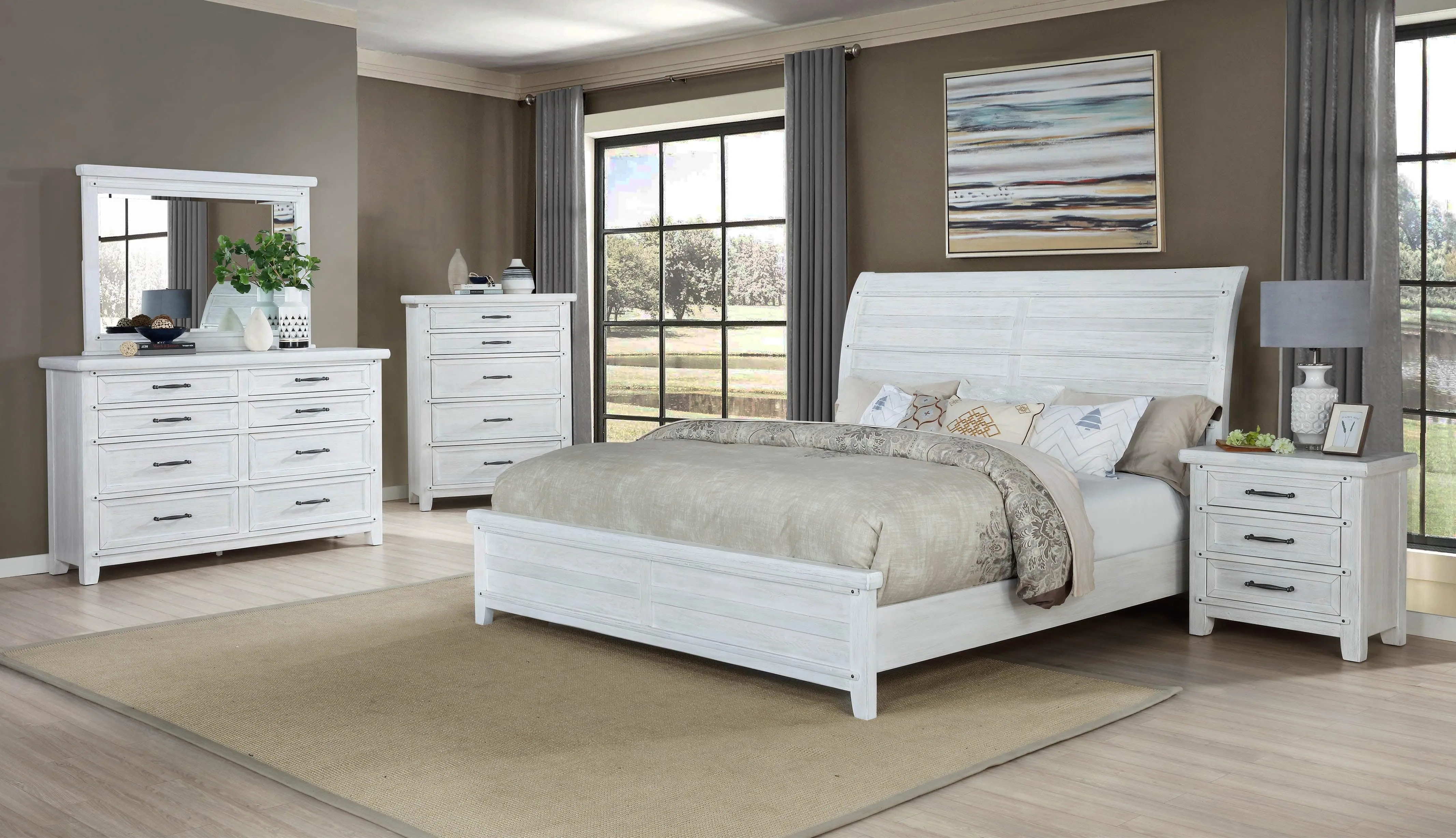 Maybelle White Bedroom Mirror (Mirror Only) - Image 2