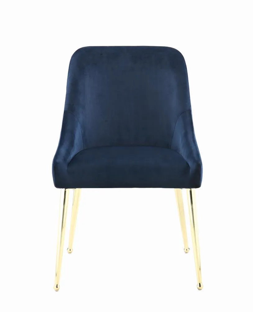 Mayette Dark Ink Blue Side Chairs, Set of 2 - Image 2