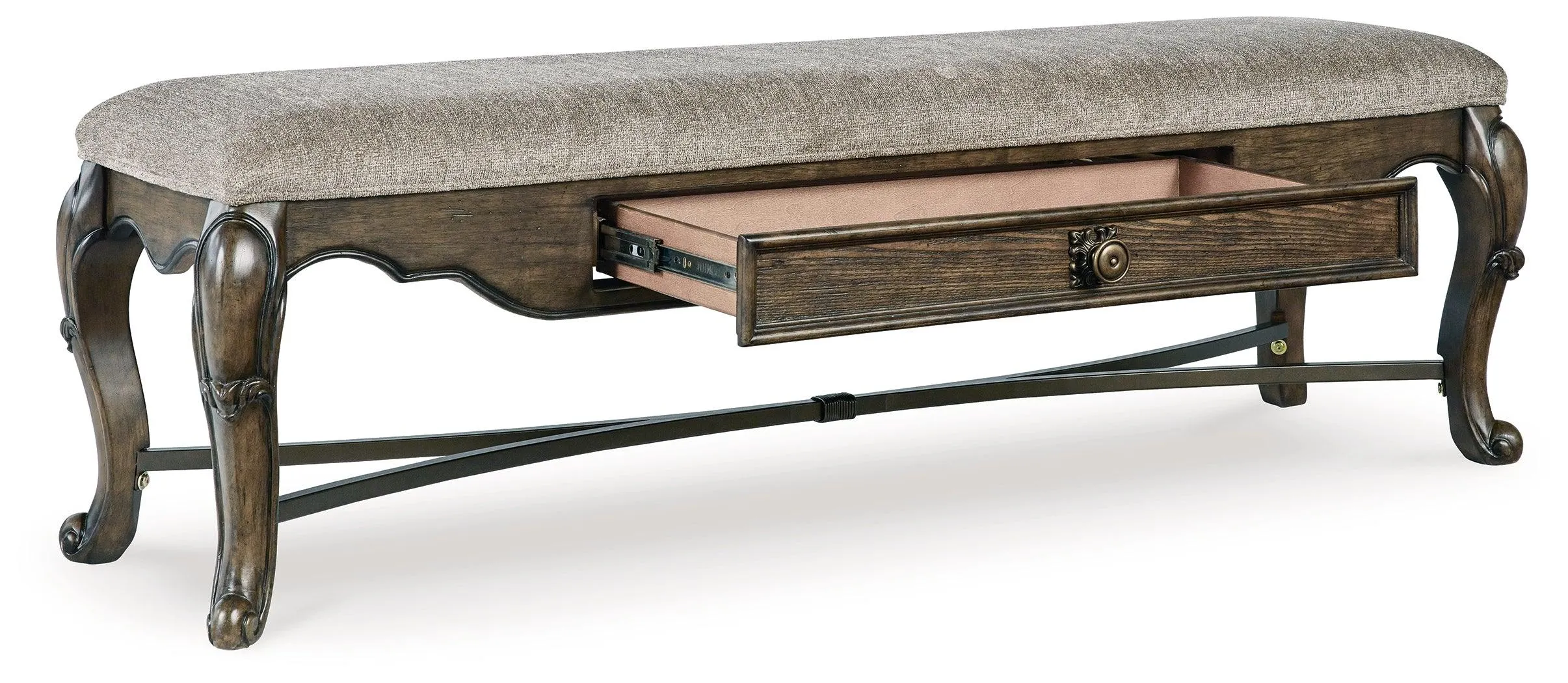 Maylee Dark Brown 63" Dining Bench - Image 2