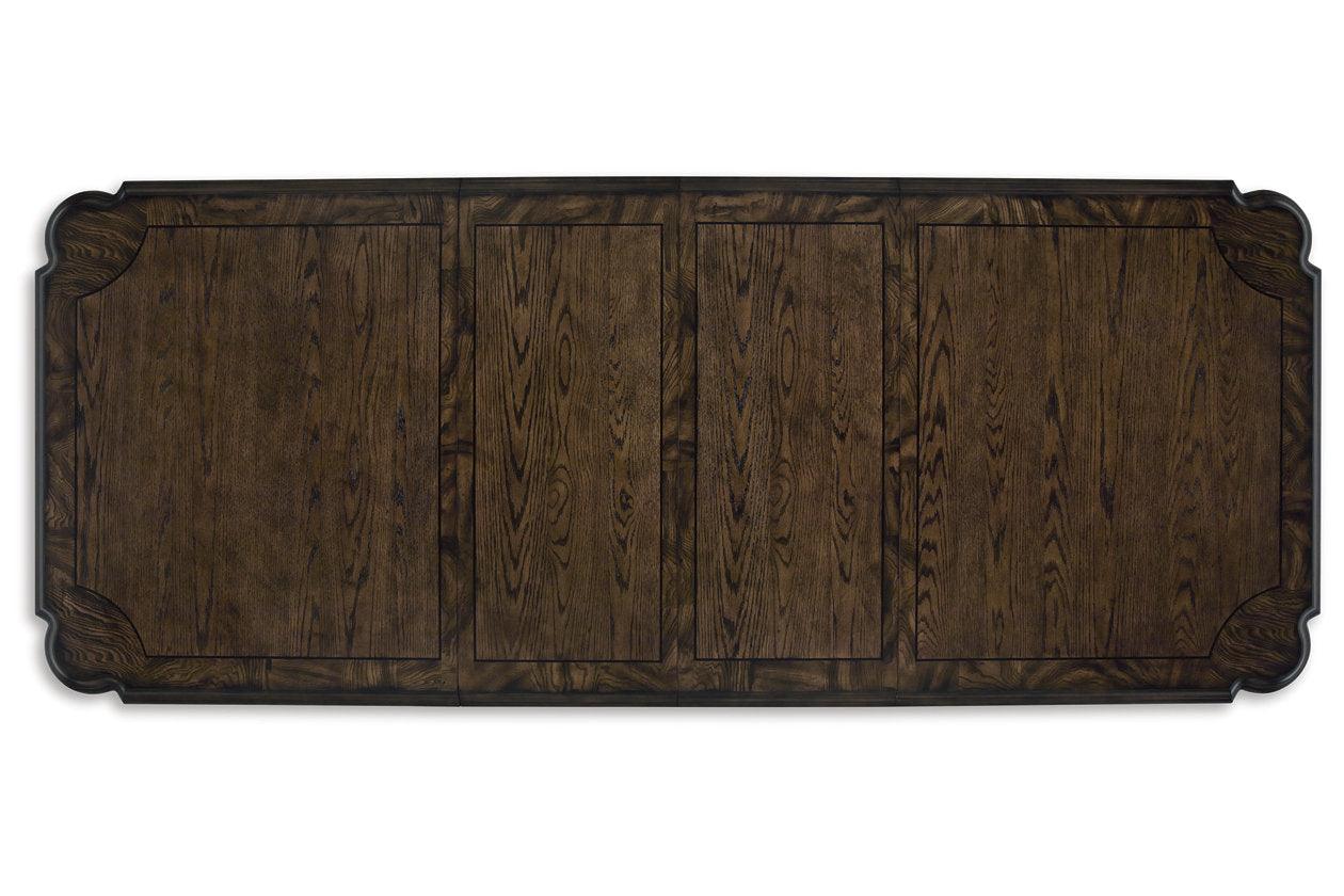 Maylee Dark Brown Dining Extension Table - Image 5