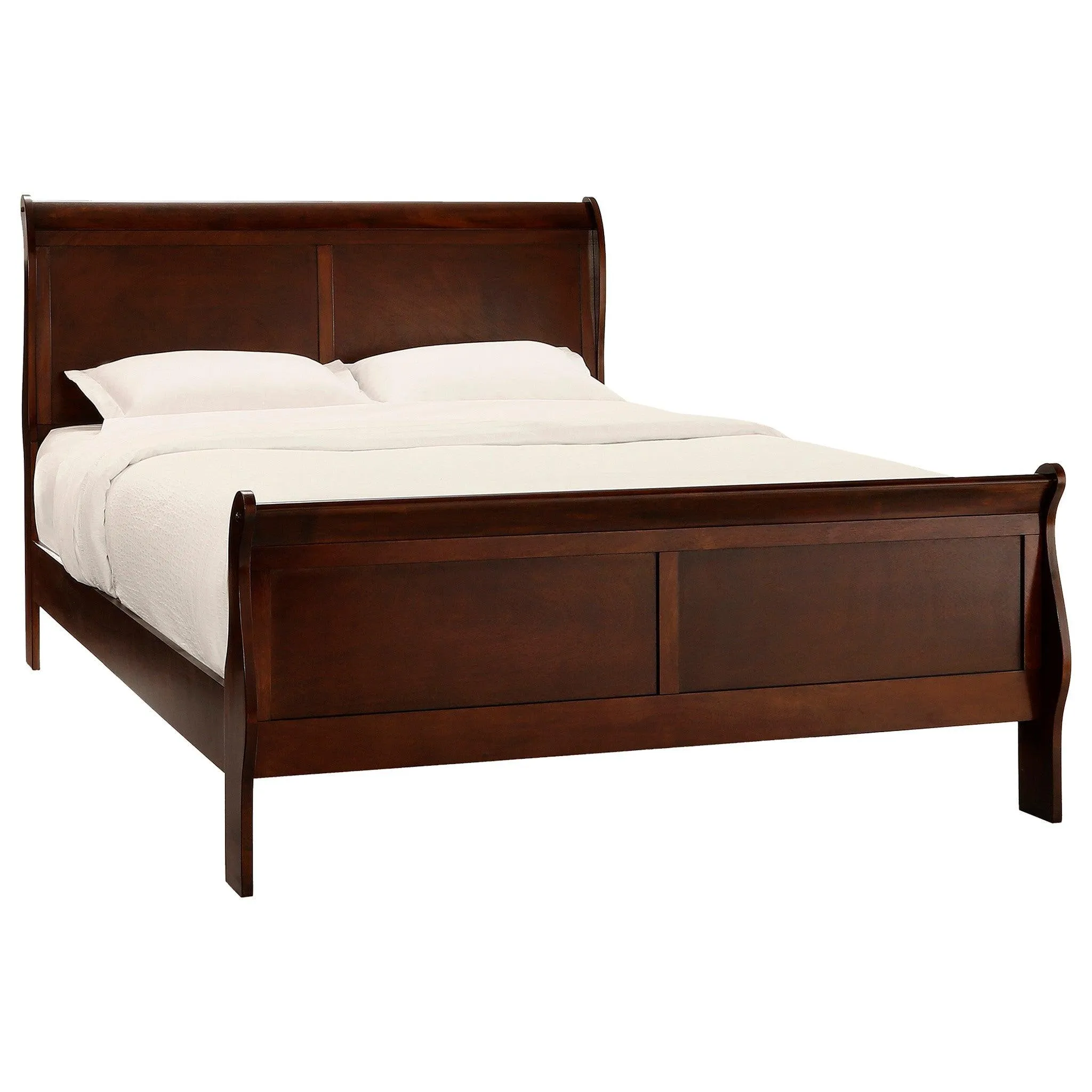 Mayville Brown Cherry Sleigh Bedroom Set - Image 2