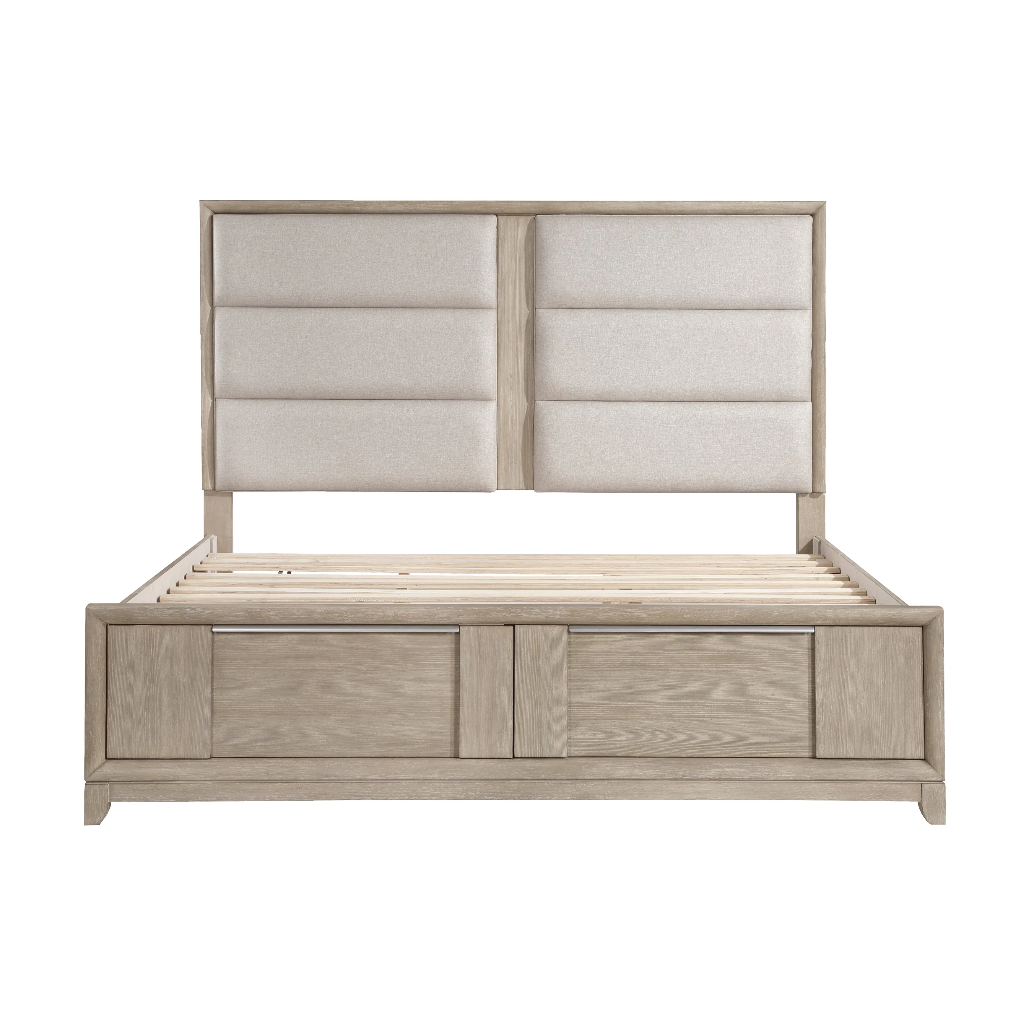 McKewen Light Gray King Storage Platform Bed - Image 3