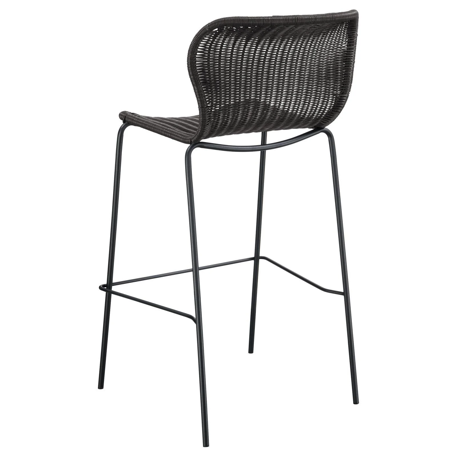 McKinley Brown/Sandy Black Upholstered Bar Stools with Footrest, Set of 2 - Image 7