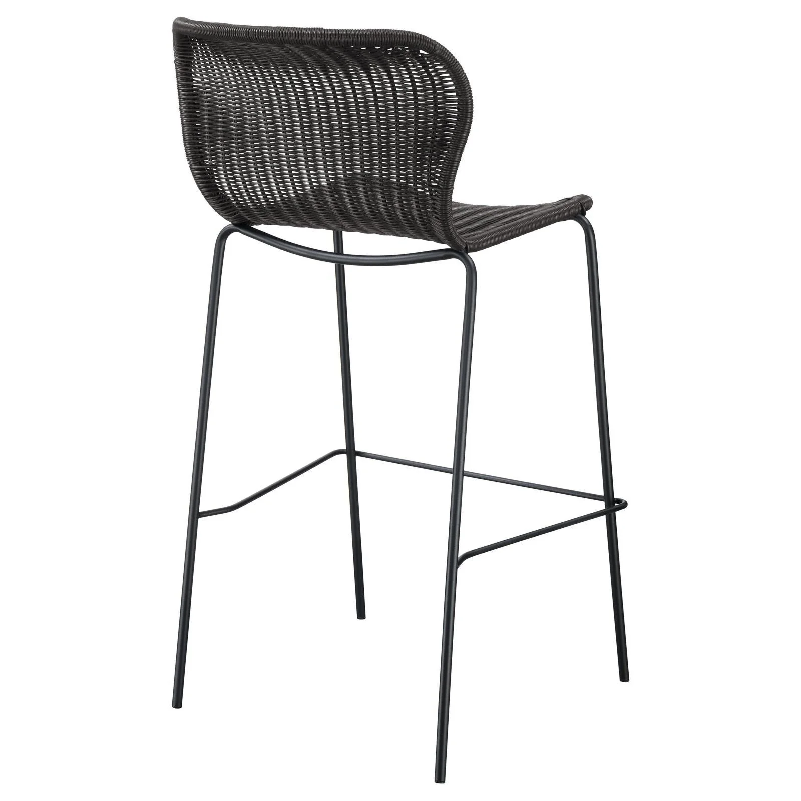 McKinley Brown/Sandy Black Upholstered Bar Stools with Footrest, Set of 2 - Image 8