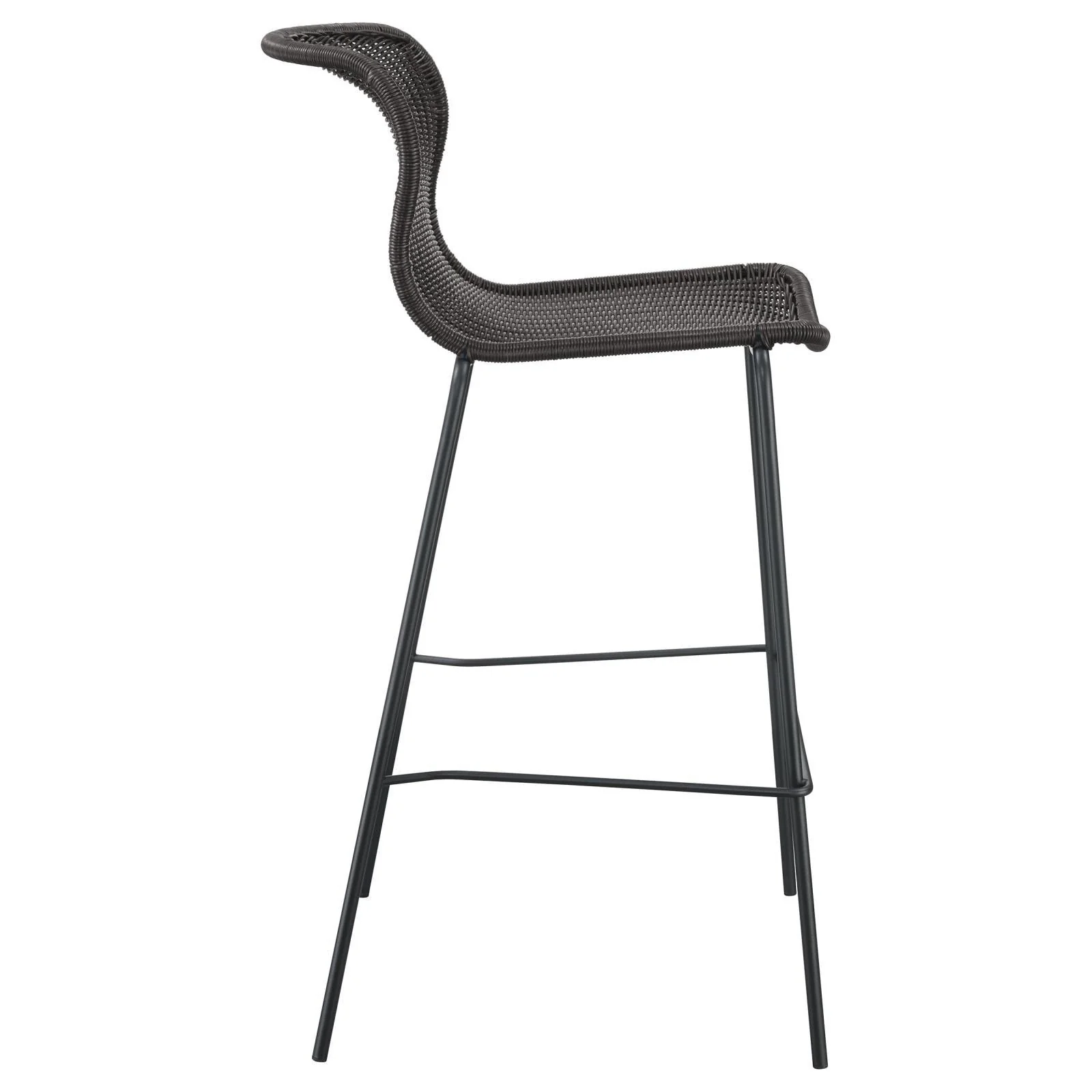 McKinley Brown/Sandy Black Upholstered Bar Stools with Footrest, Set of 2 - Image 9