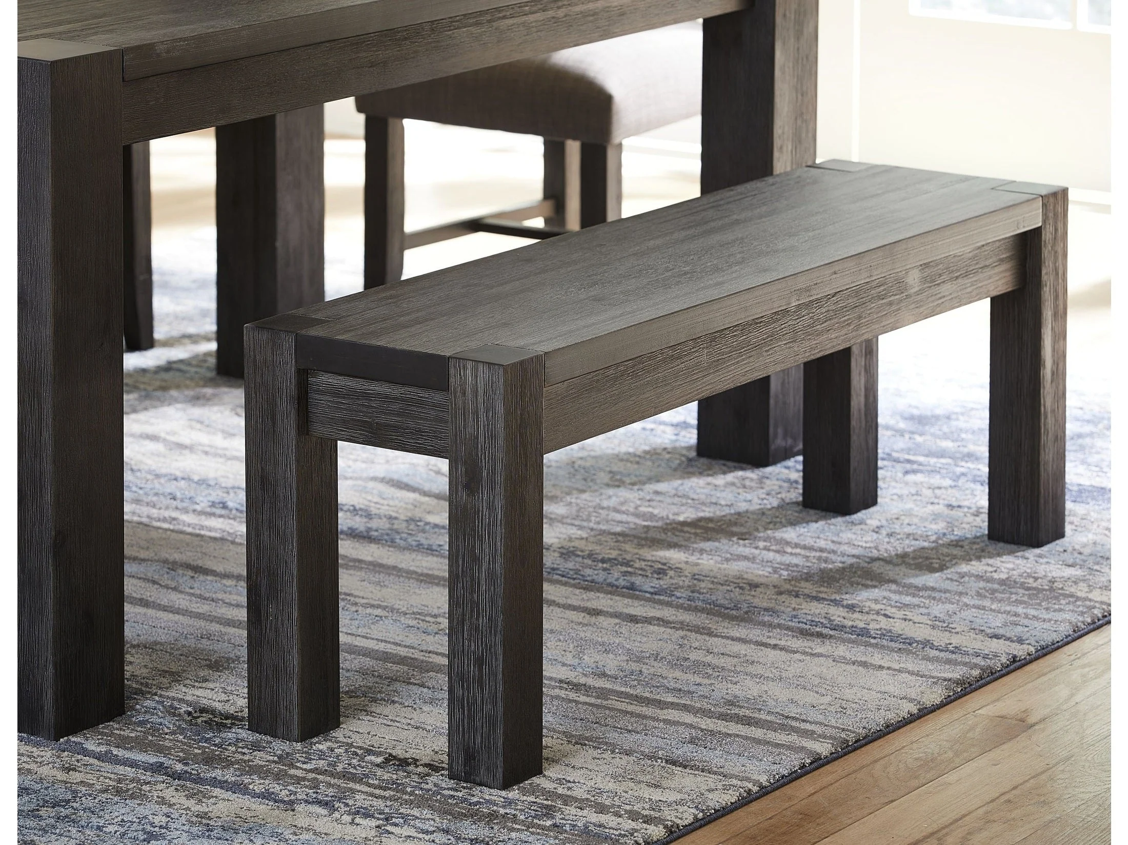 Meadow Solid Wood Bench in Graphite