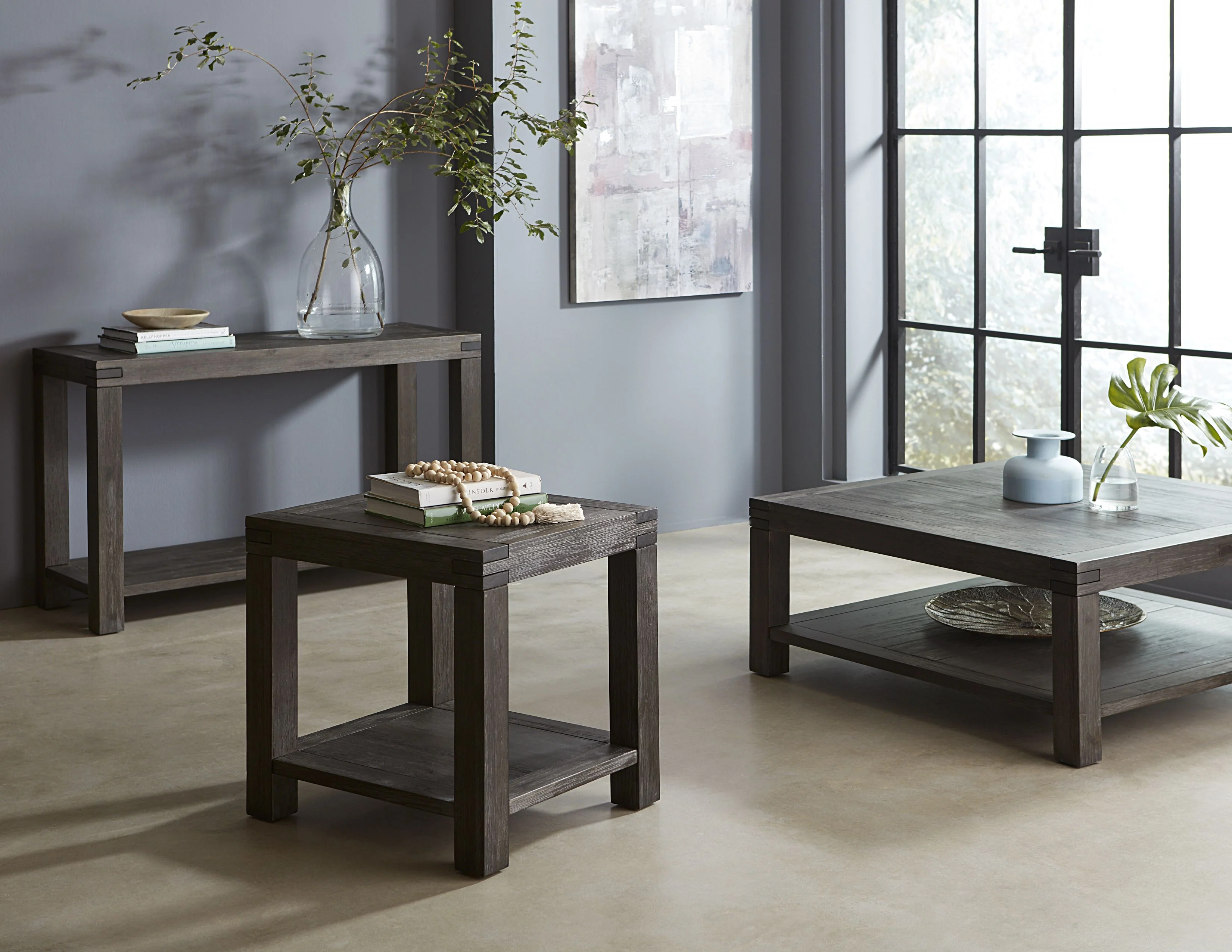 Meadow Solid Wood End Table in Graphite - Image 3