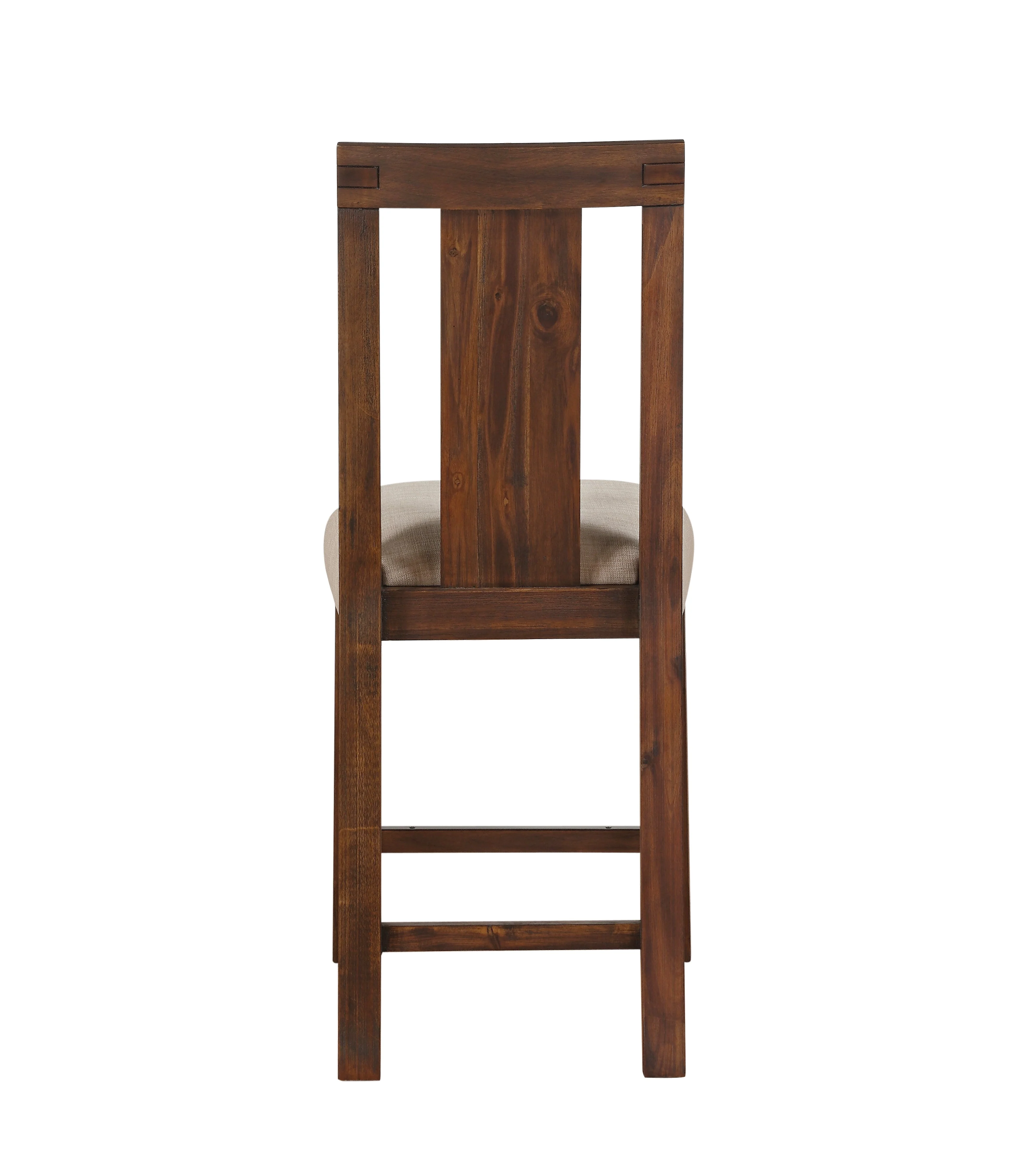 Meadow Solid Wood Upholstered Kitchen Counter Stool in Brick Brown (Set of 2) - Image 6
