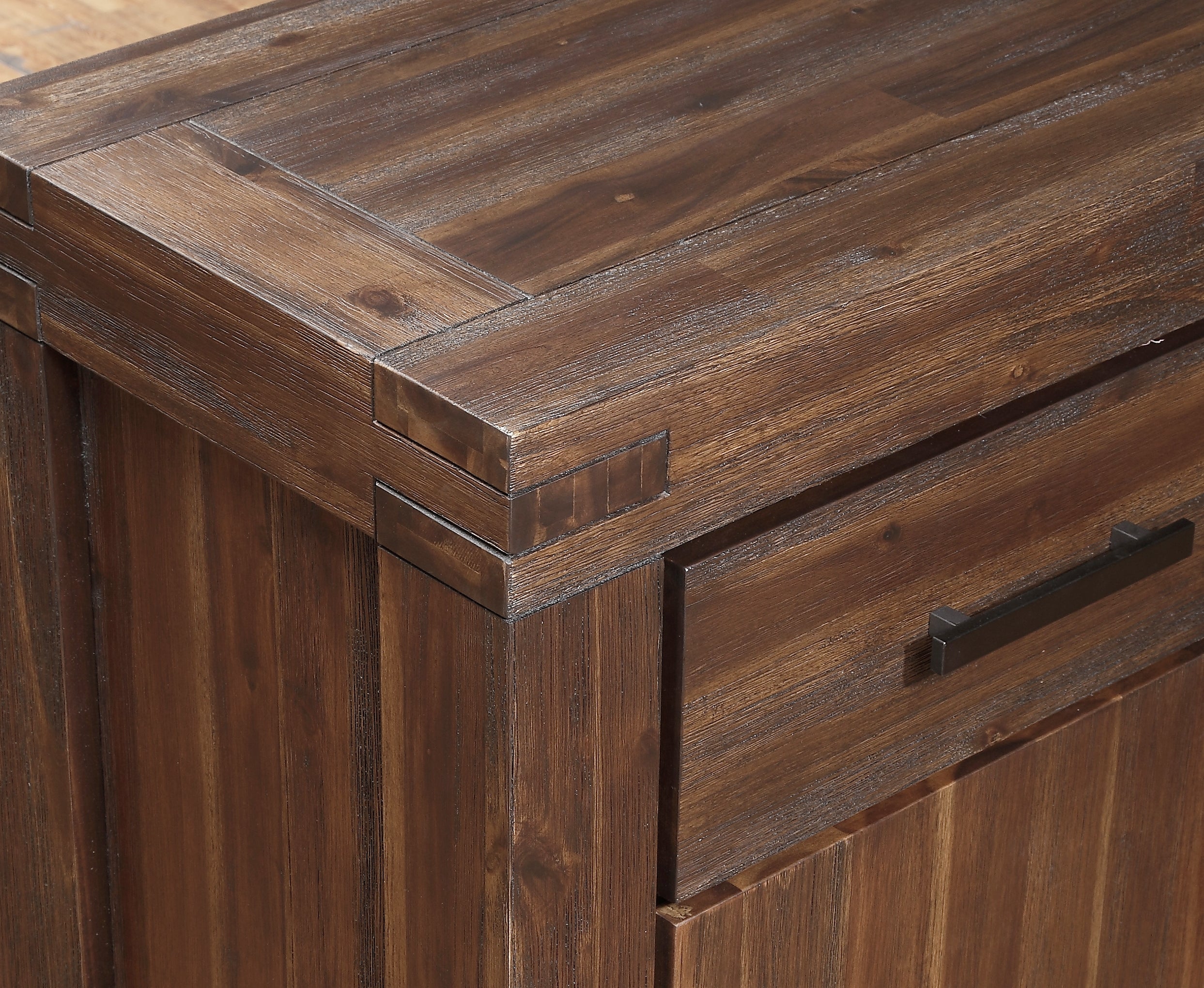 Meadow Three Drawer Three Door Solid Wood Sideboard in Brick Brown - Image 6