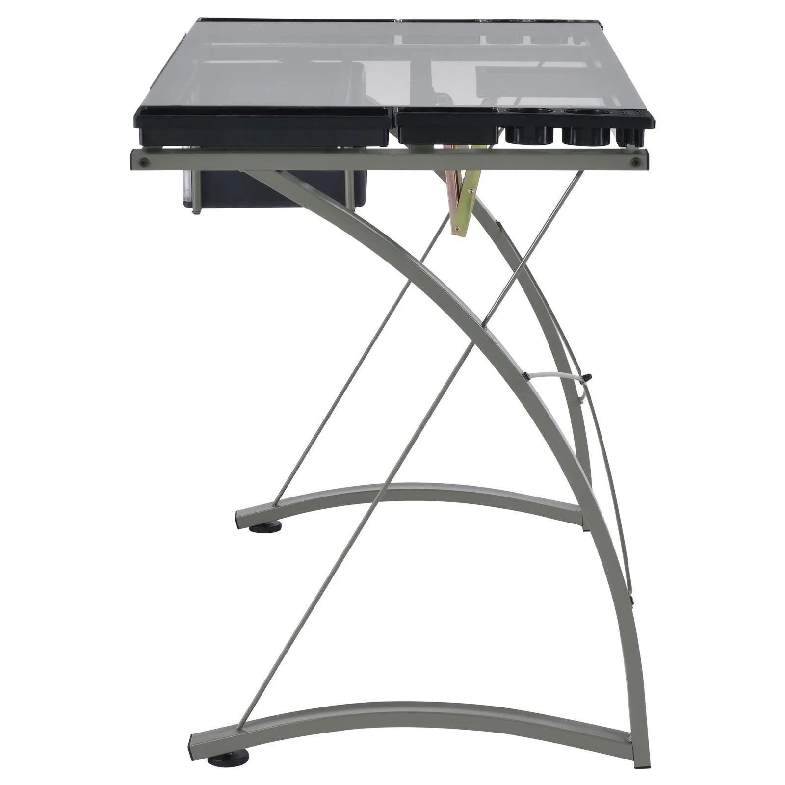 Melo Champagne 3-Drawer Drafting Desk - Image 8