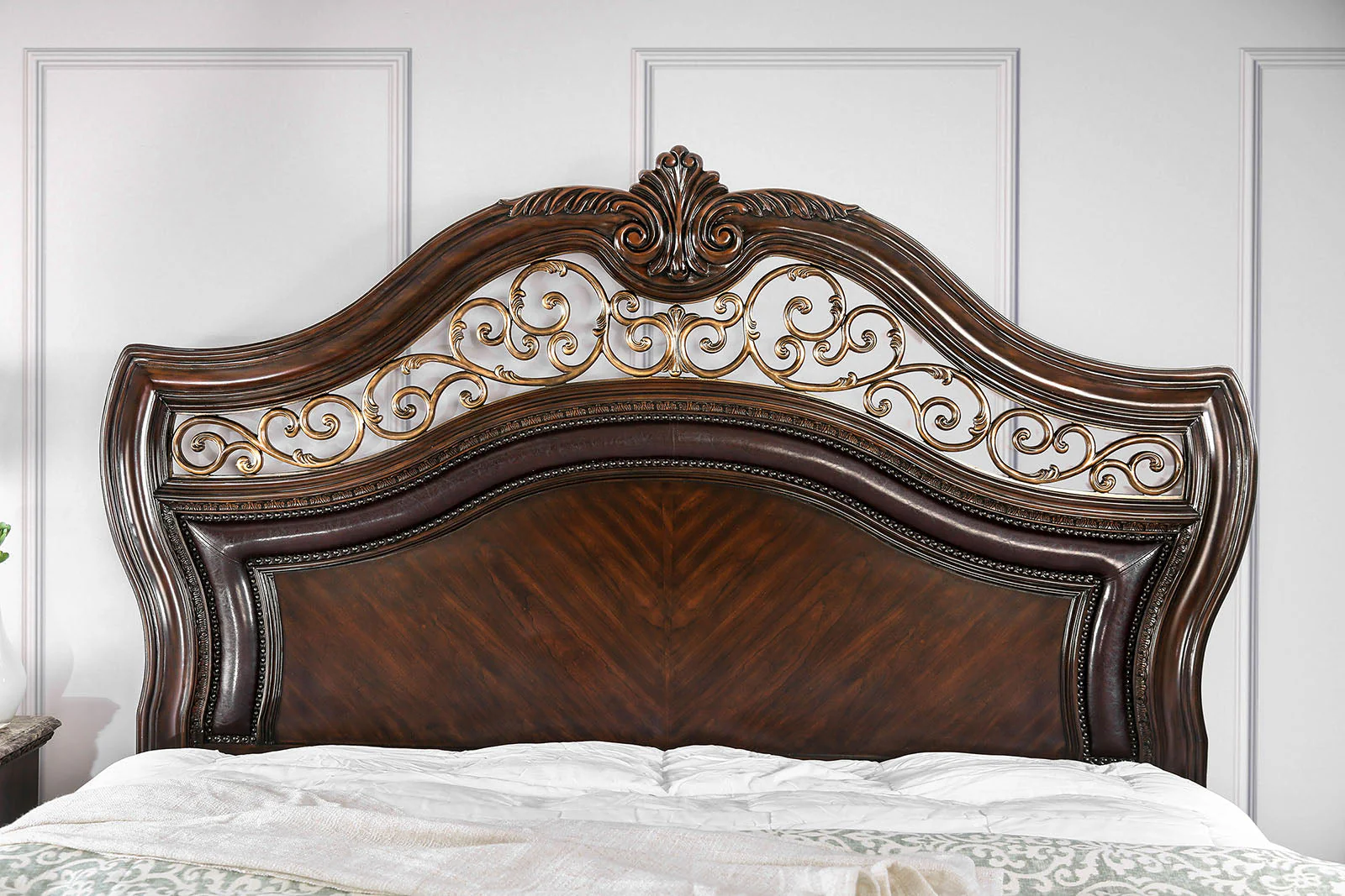 Menodora Brown Cherry Queen Bed - Image 2