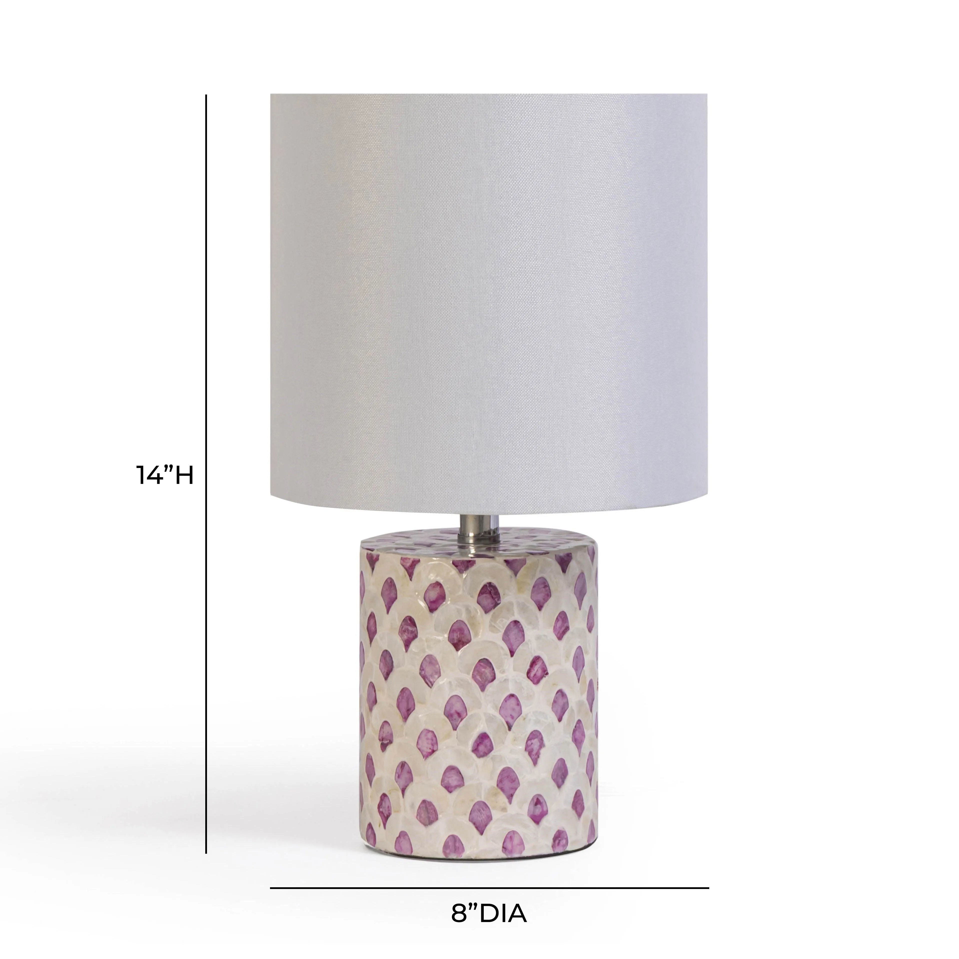 Merlot White Capiz Shell Table Lamp - Image 5