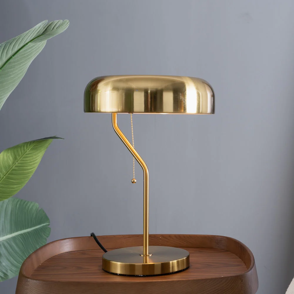 Metro Table lamp with Gold outer and White inner - Image 4