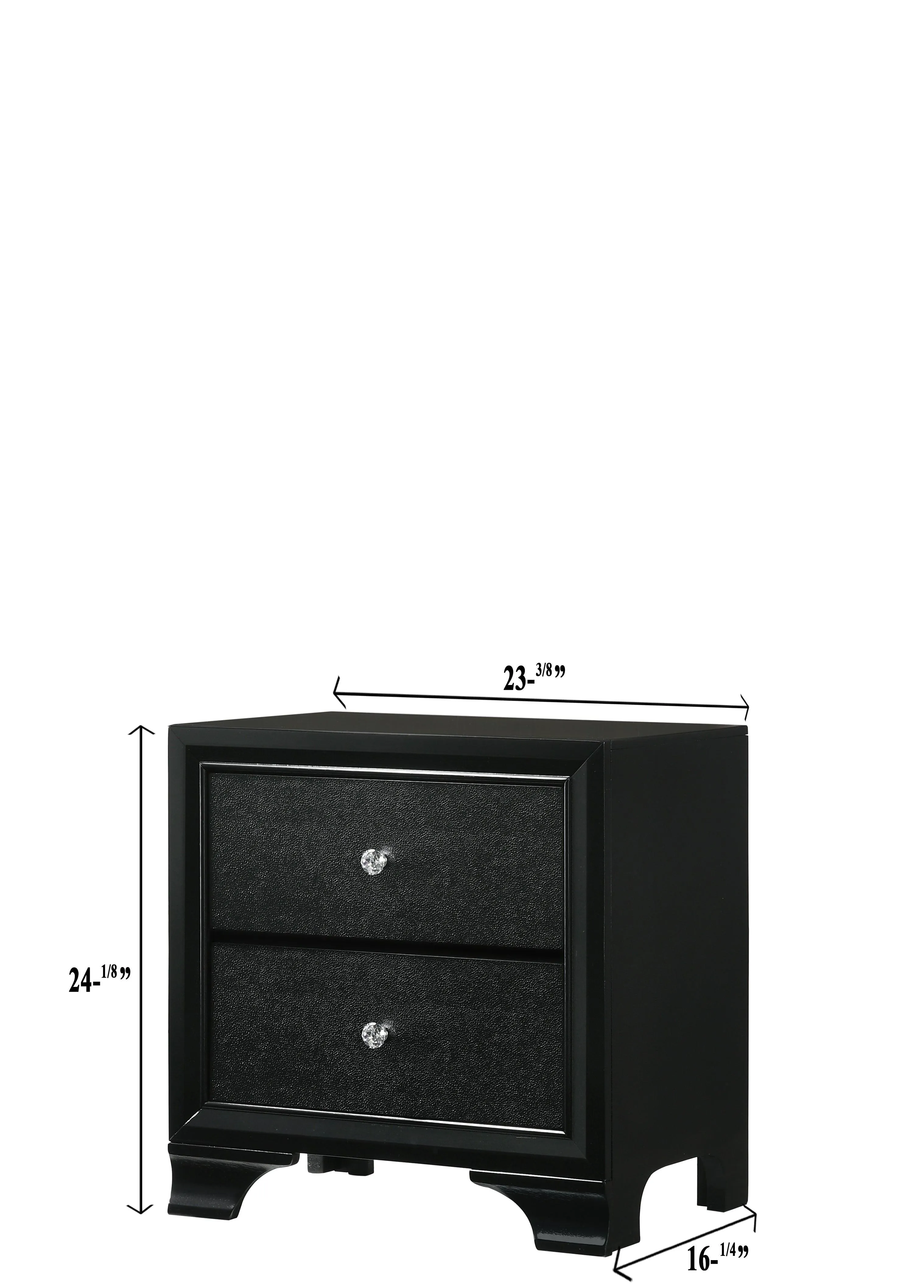 Micah Black LED Upholstered Panel Bedroom Set - Image 13