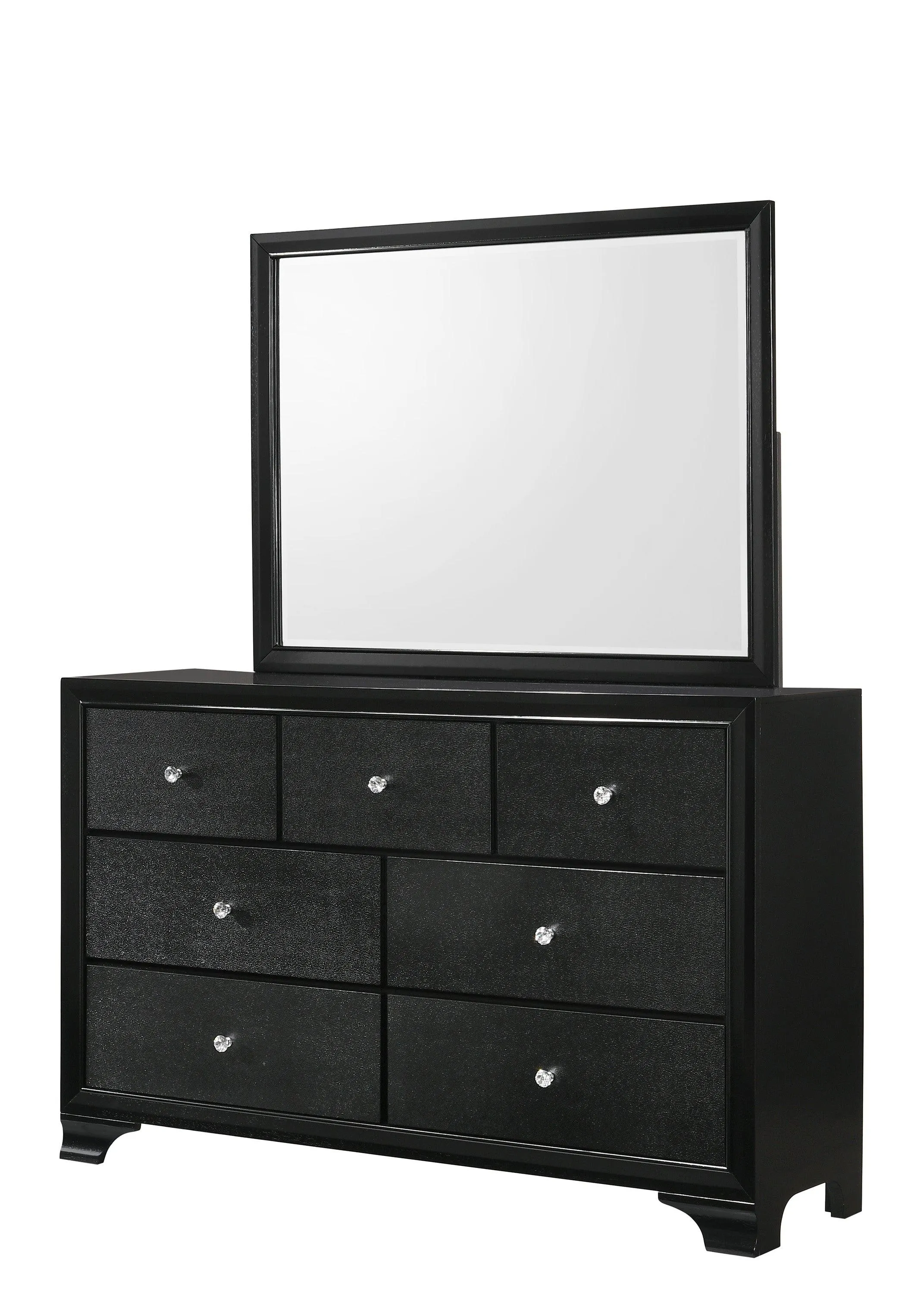 Micah Black LED Upholstered Panel Bedroom Set - Image 6