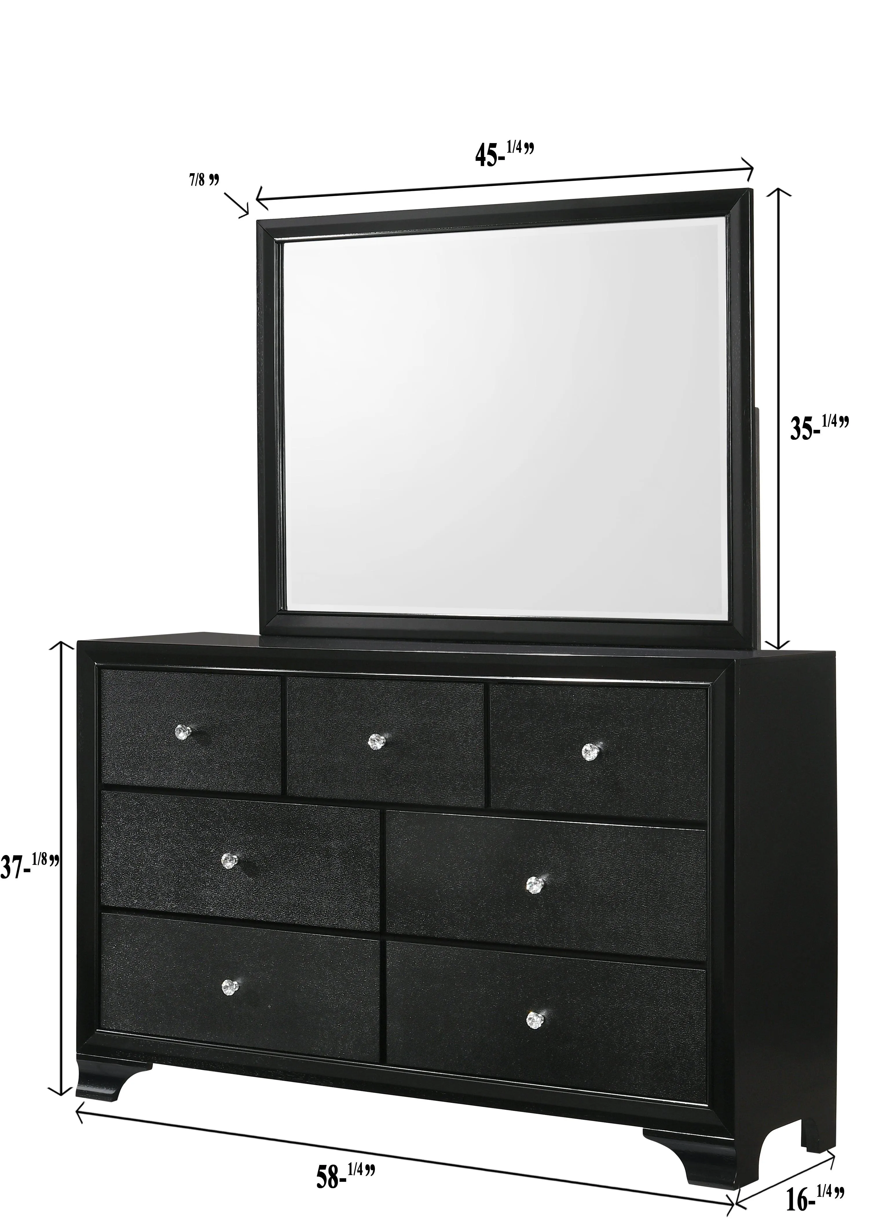 Micah Black LED Upholstered Panel Youth Bedroom Set - Image 10