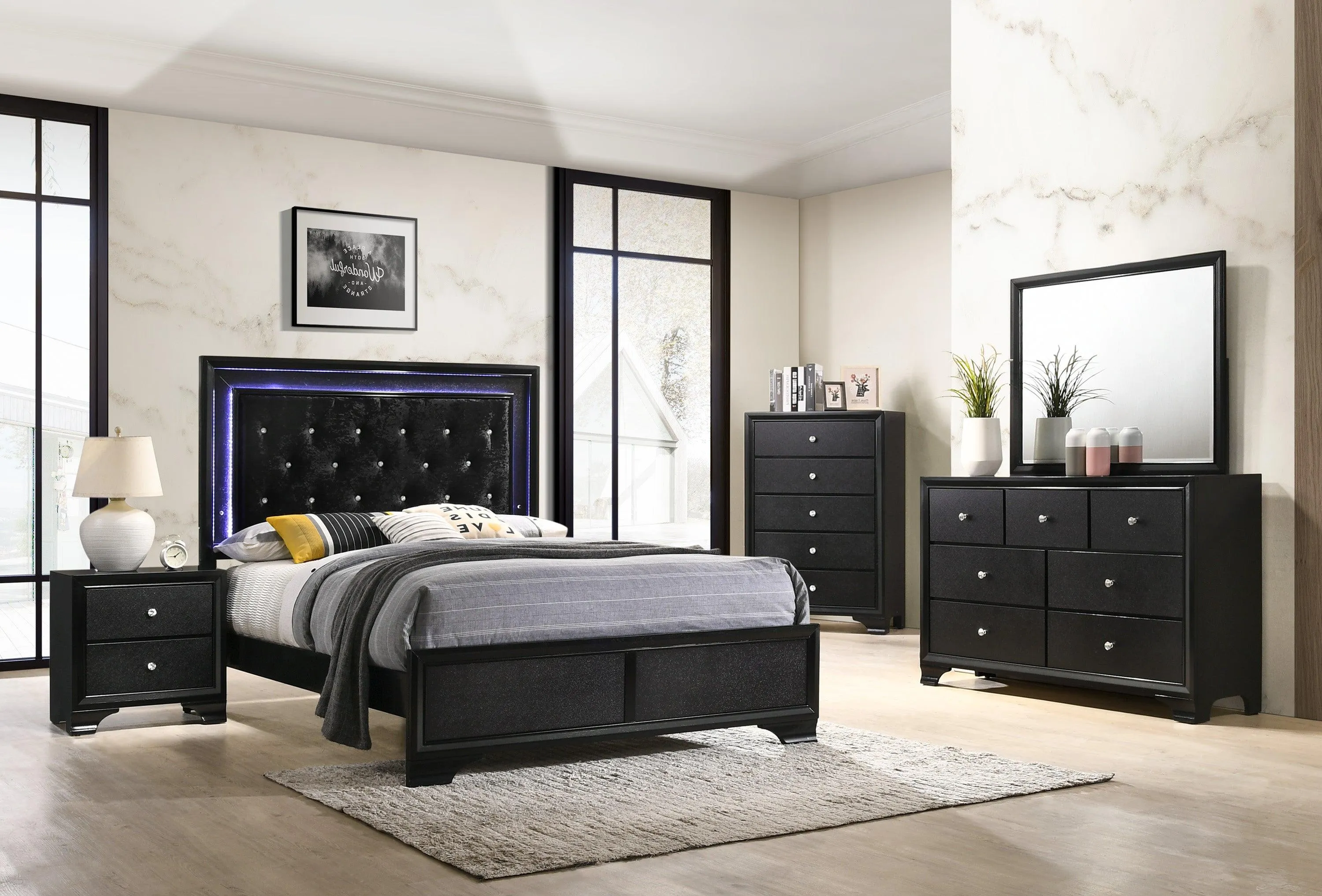 Micah Black Nightstand - Image 2