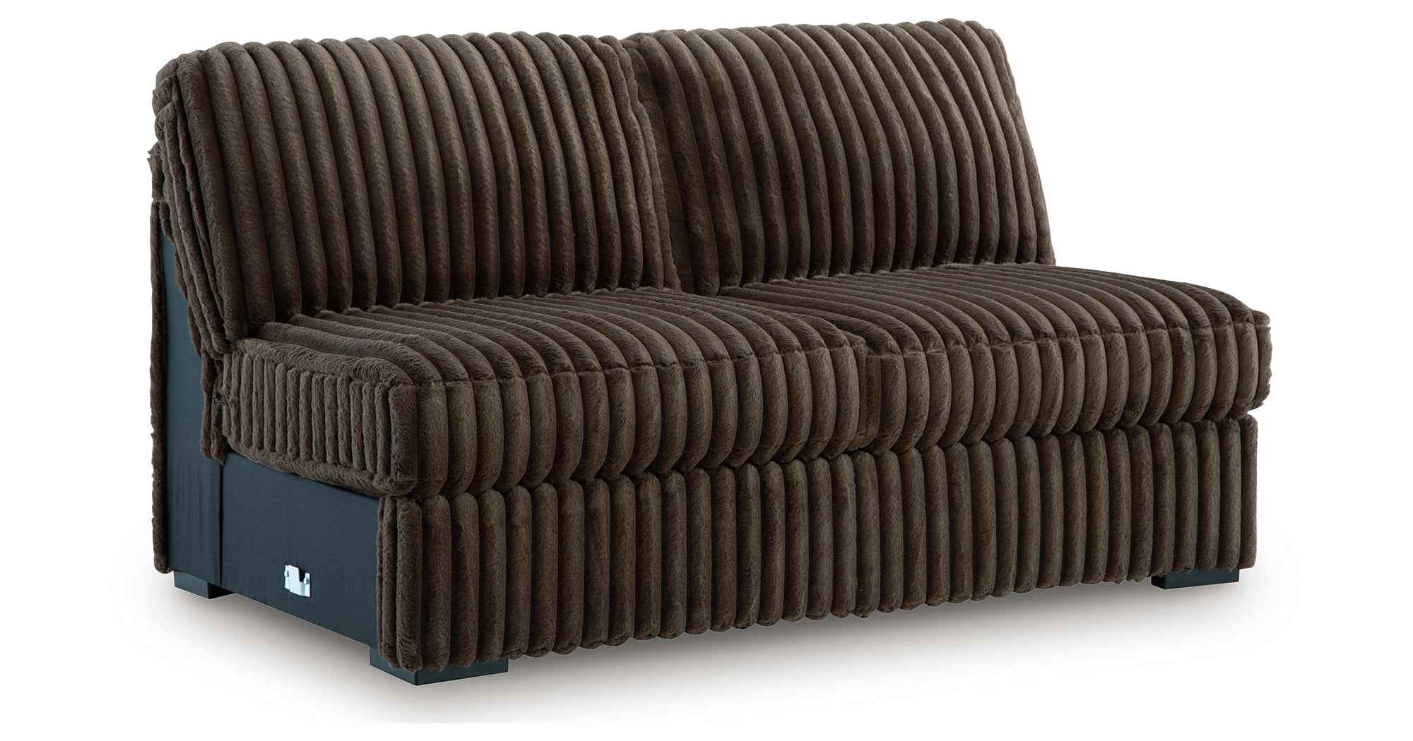 Midnight-Madness Chocolate 3-Piece Sectional with Ottoman - Image 14