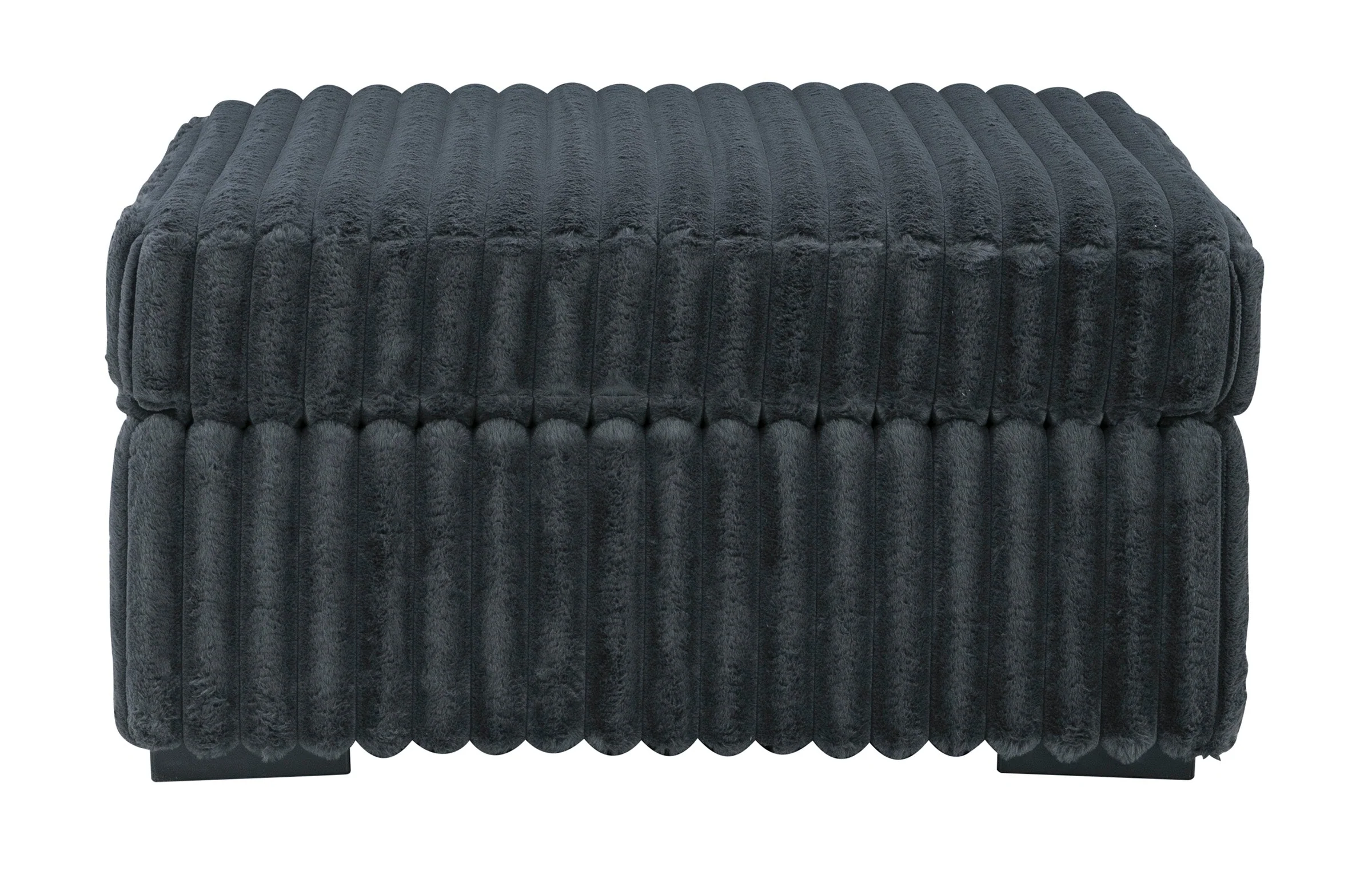 Midnight-Madness Gunmetal Oversized Accent Ottoman - Image 2