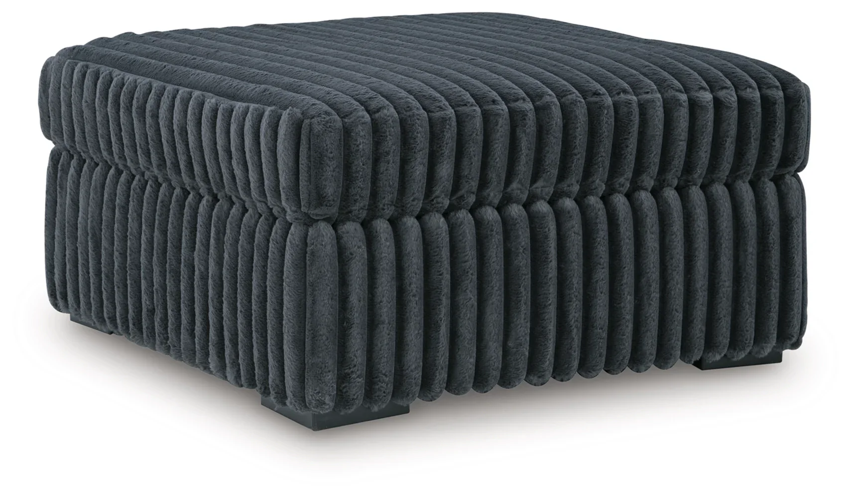 Midnight-Madness Gunmetal Oversized Accent Ottoman - Image 5